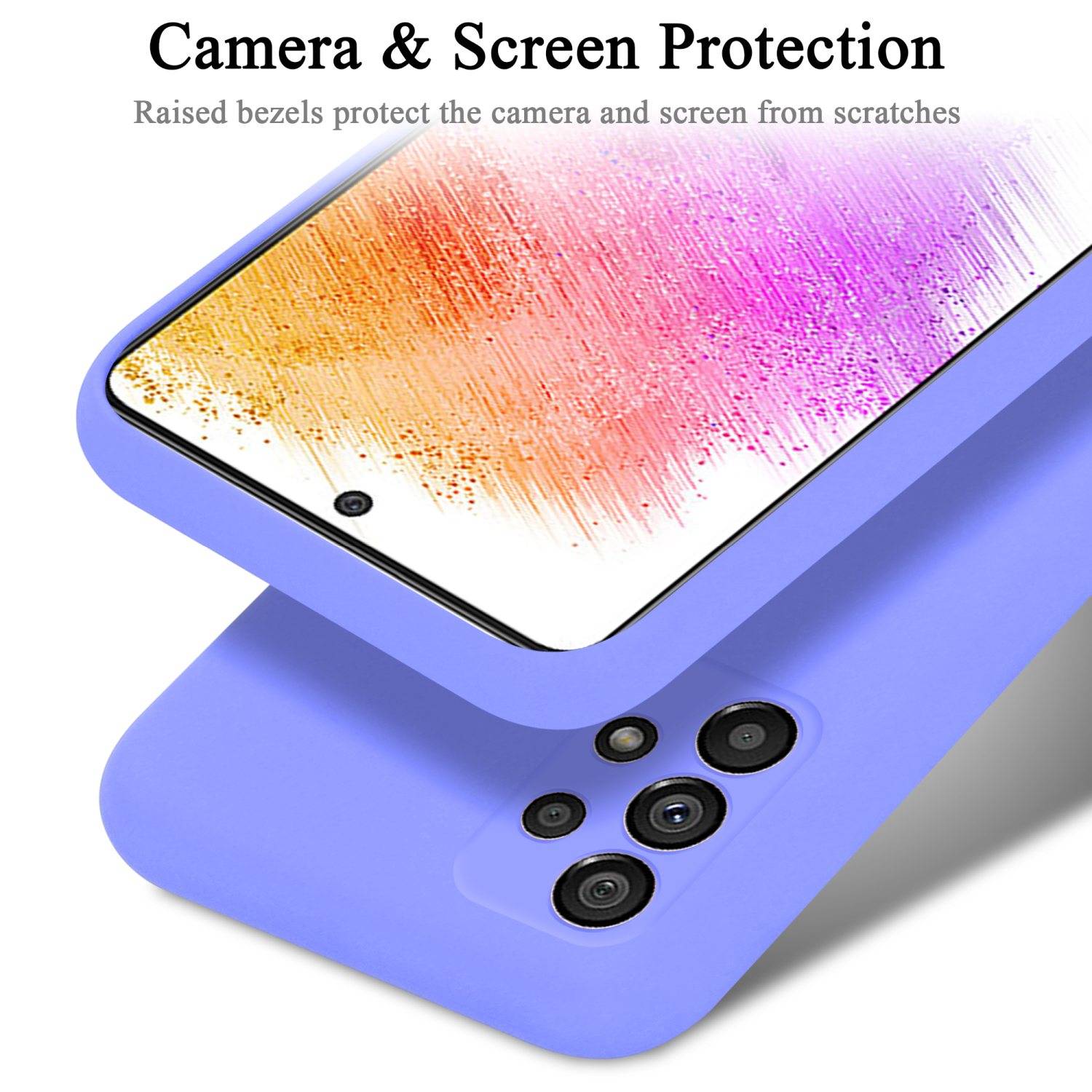 Cadorabo Schutzhülle für Samsung Galaxy A73 5G Hülle in Lila Handyhülle Case Cover TPU Etui