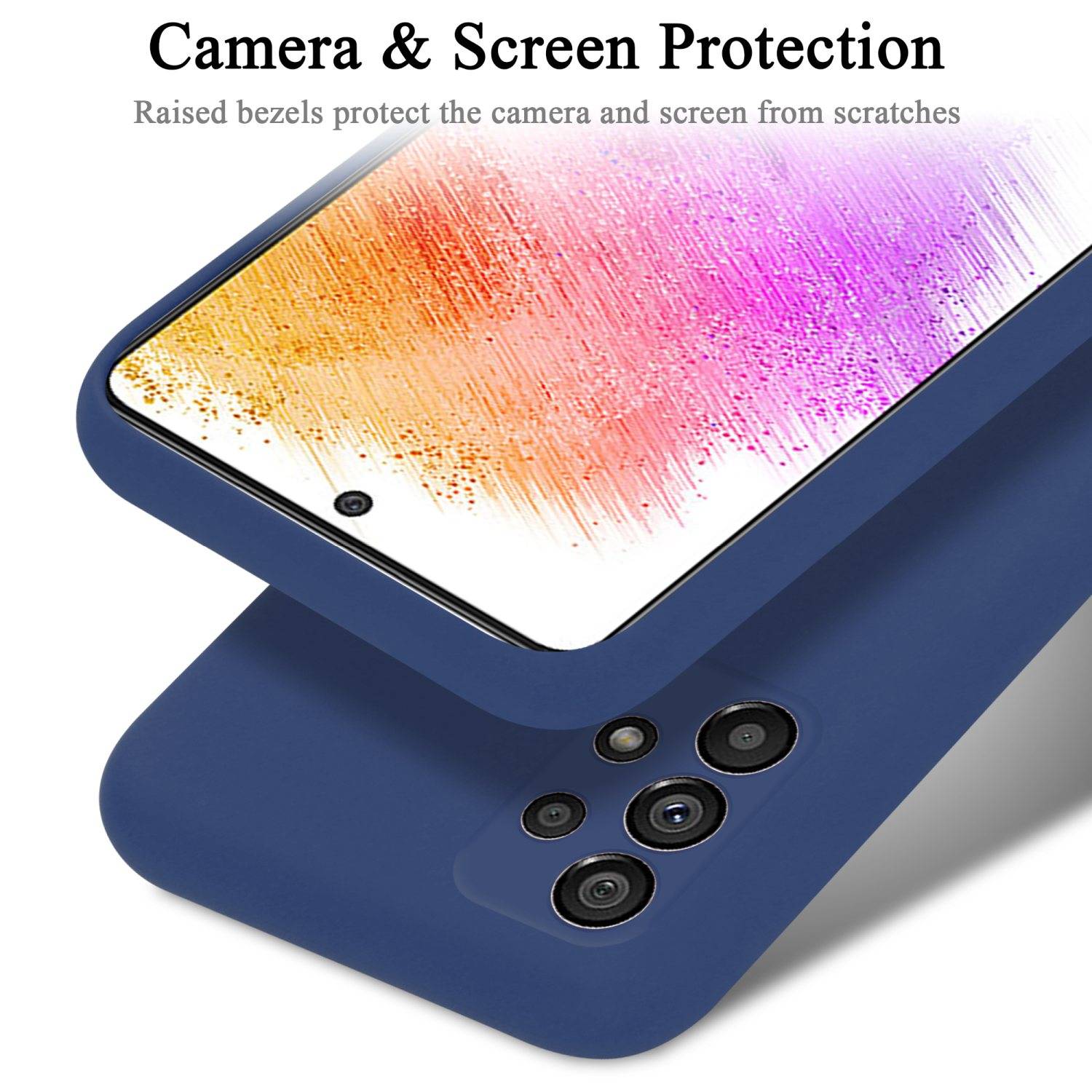 Cadorabo Schutzhülle für Samsung Galaxy A73 5G Hülle in Blau Handyhülle Case Cover TPU Etui