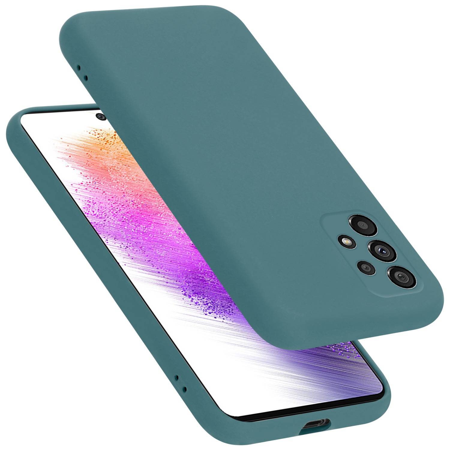 Cadorabo Schutzhülle für Samsung Galaxy A73 5G Hülle in Grün Handyhülle Case Cover TPU Etui