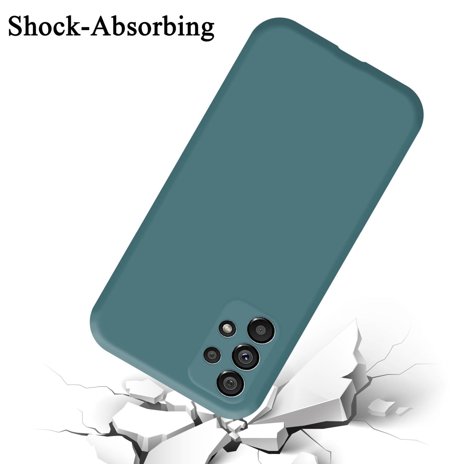 Cadorabo Schutzhülle für Samsung Galaxy A73 5G Hülle in Grün Handyhülle Case Cover TPU Etui