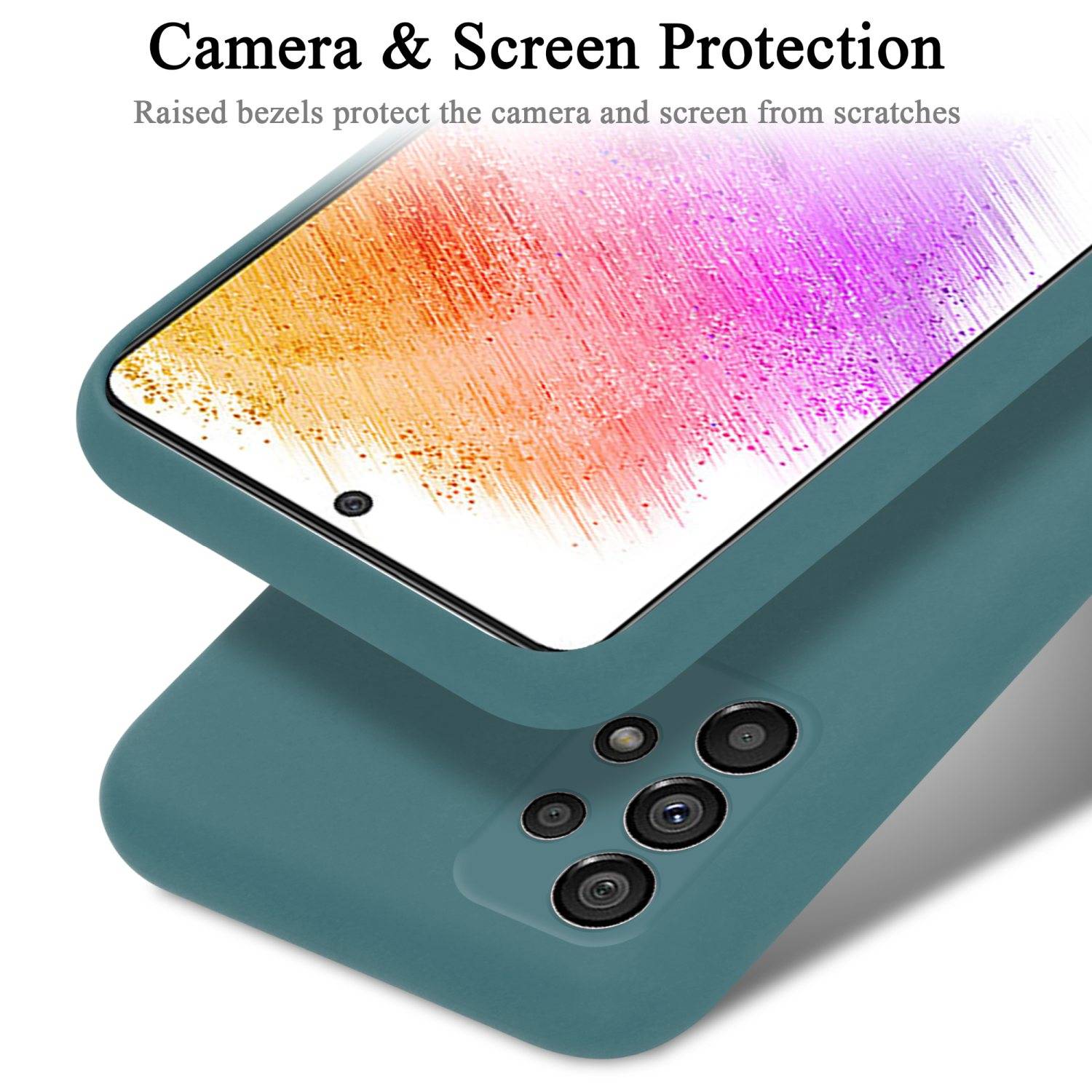 Cadorabo Schutzhülle für Samsung Galaxy A73 5G Hülle in Grün Handyhülle Case Cover TPU Etui