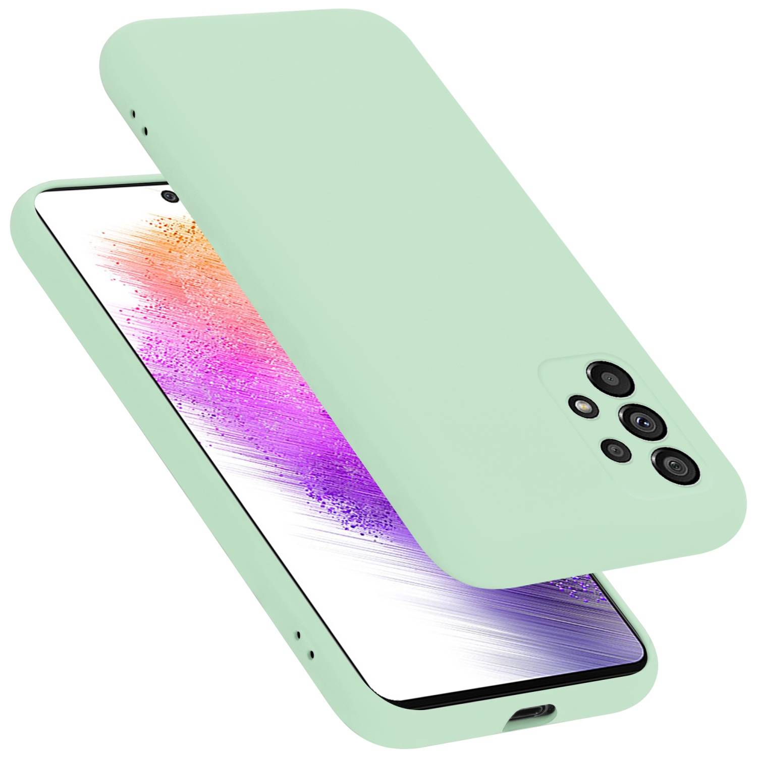 Cadorabo Schutzhülle für Samsung Galaxy A73 5G Hülle in Grün Handyhülle Case Cover TPU Etui