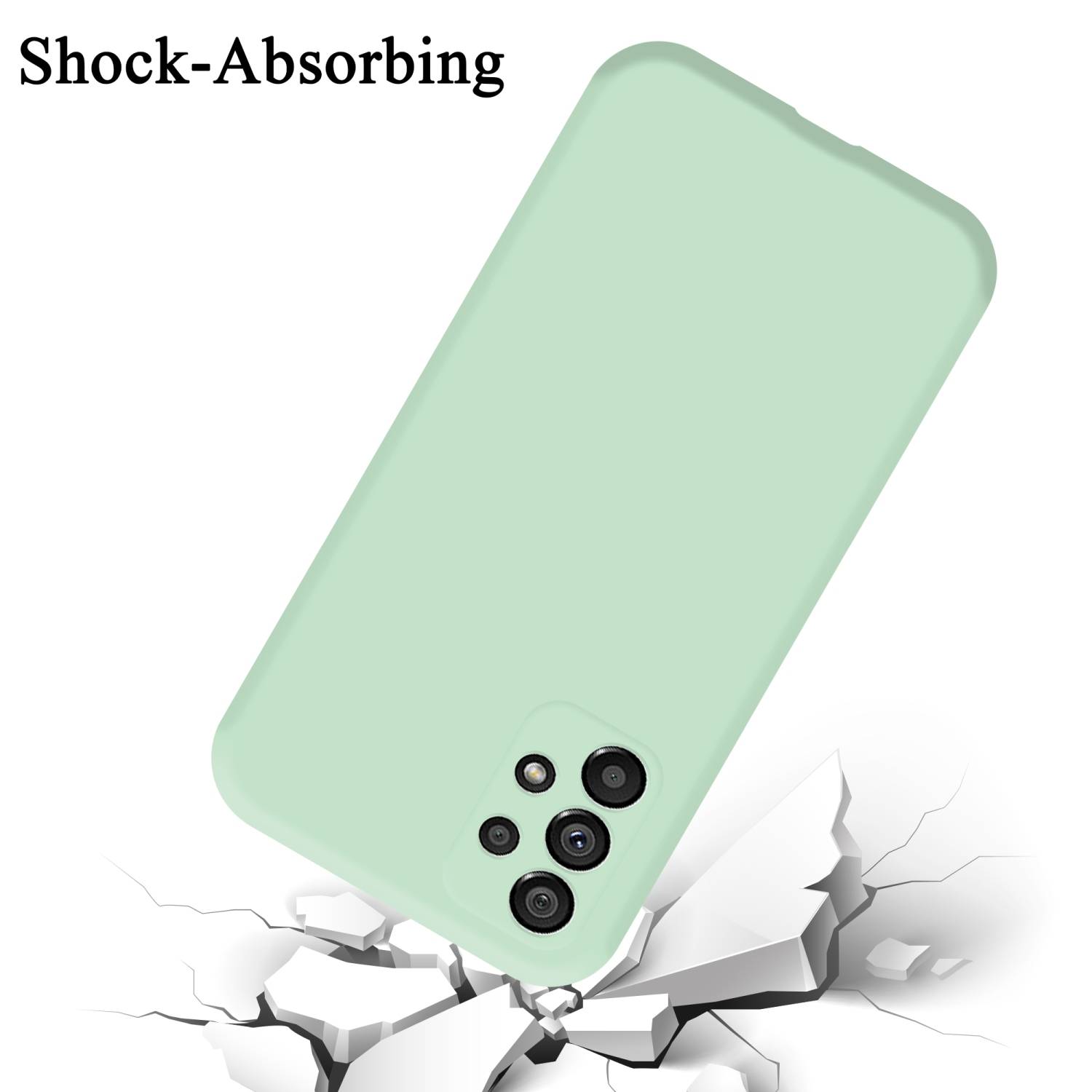 Cadorabo Schutzhülle für Samsung Galaxy A73 5G Hülle in Grün Handyhülle Case Cover TPU Etui