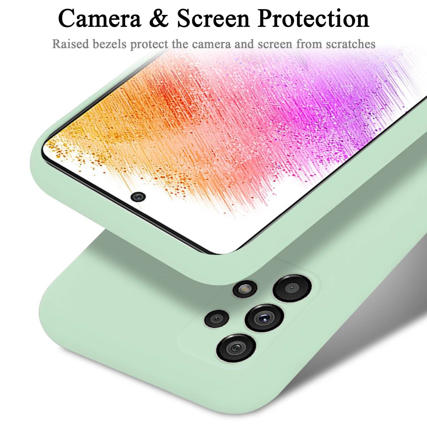 Cadorabo Schutzhülle für Samsung Galaxy A73 5G Hülle in Grün Handyhülle Case Cover TPU Etui
