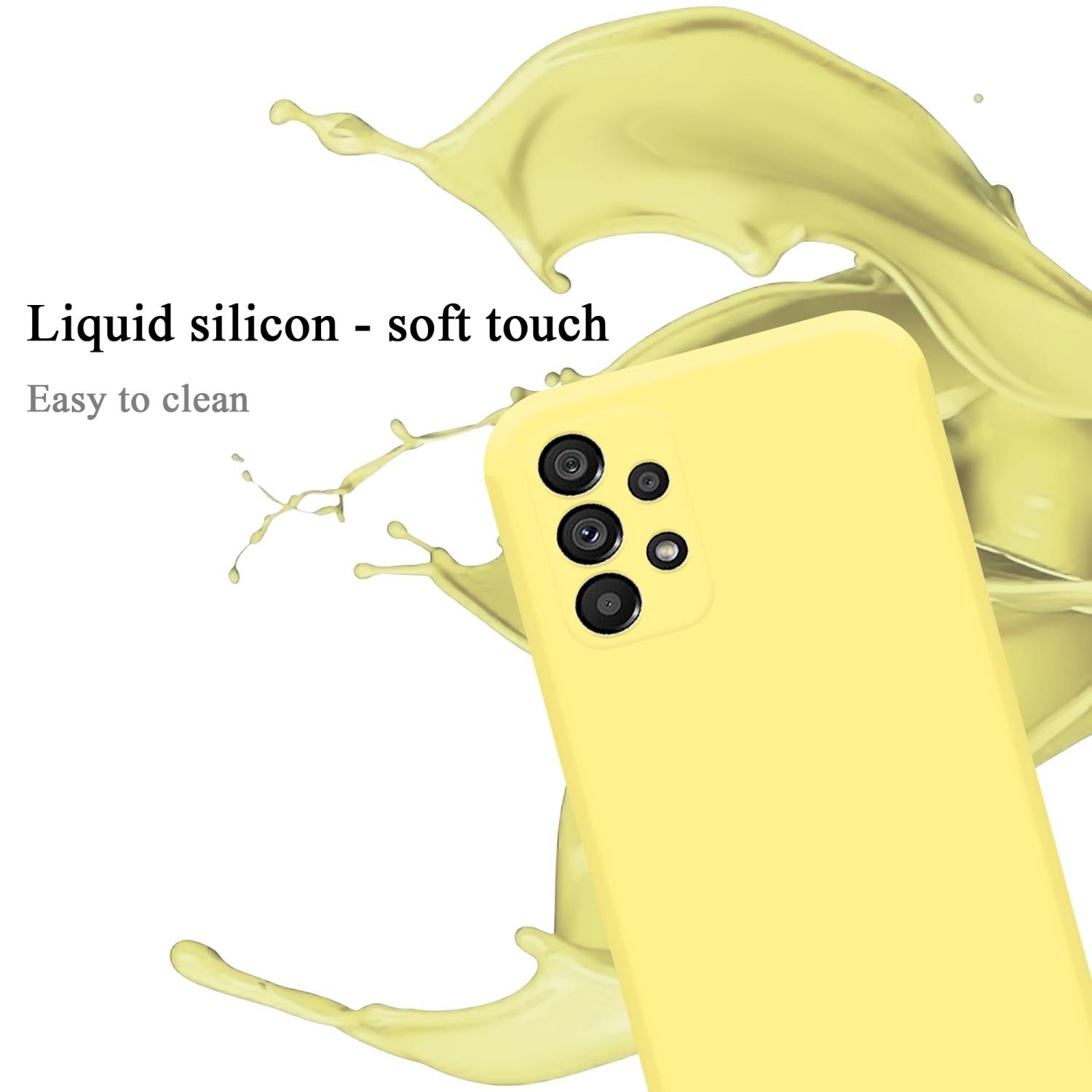 Cadorabo Schutzhülle für Samsung Galaxy A73 5G Hülle in Gelb Handyhülle Case Cover TPU Etui