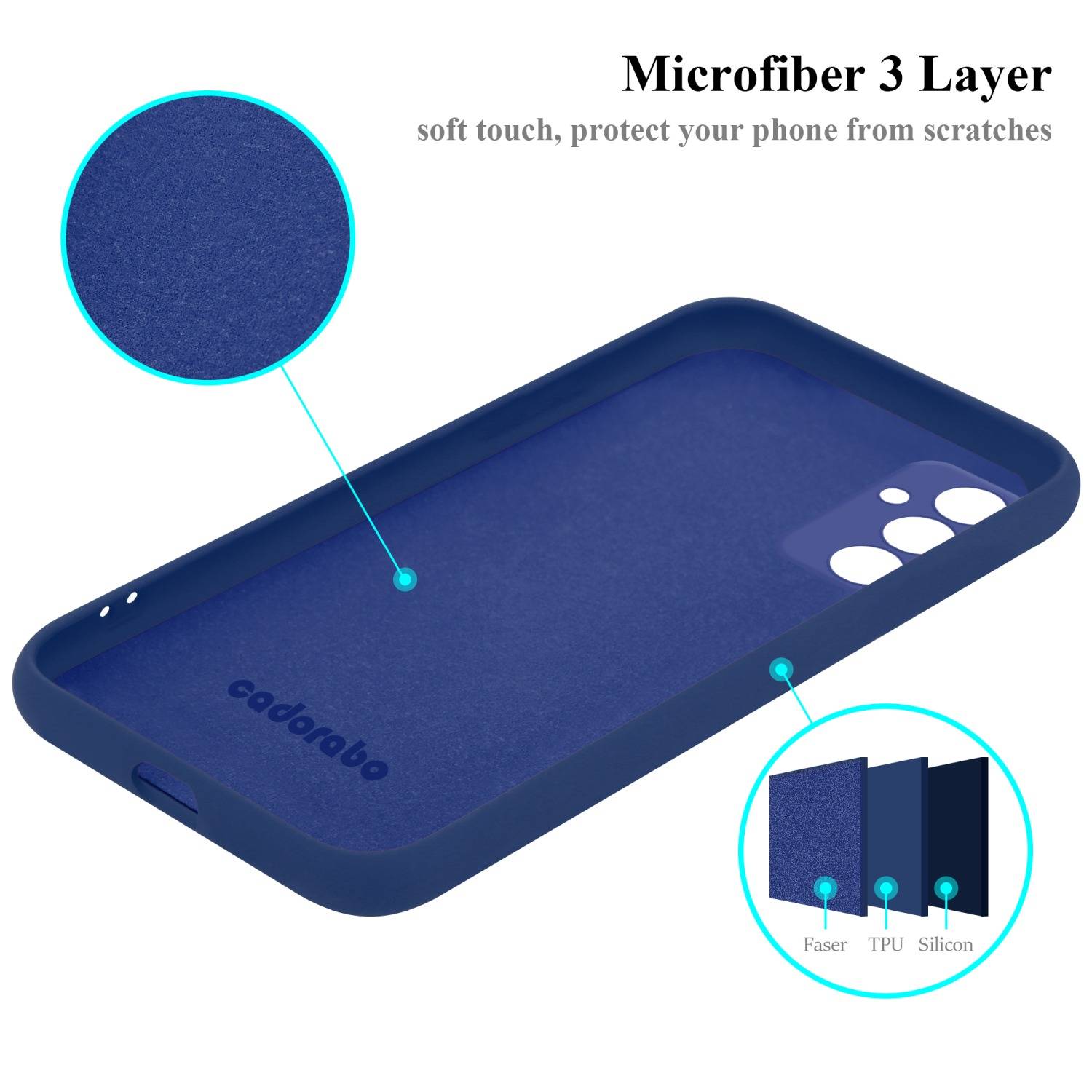 Cadorabo Schutzhülle für Samsung Galaxy M23 5G Hülle in Blau Handyhülle Case Cover TPU Etui