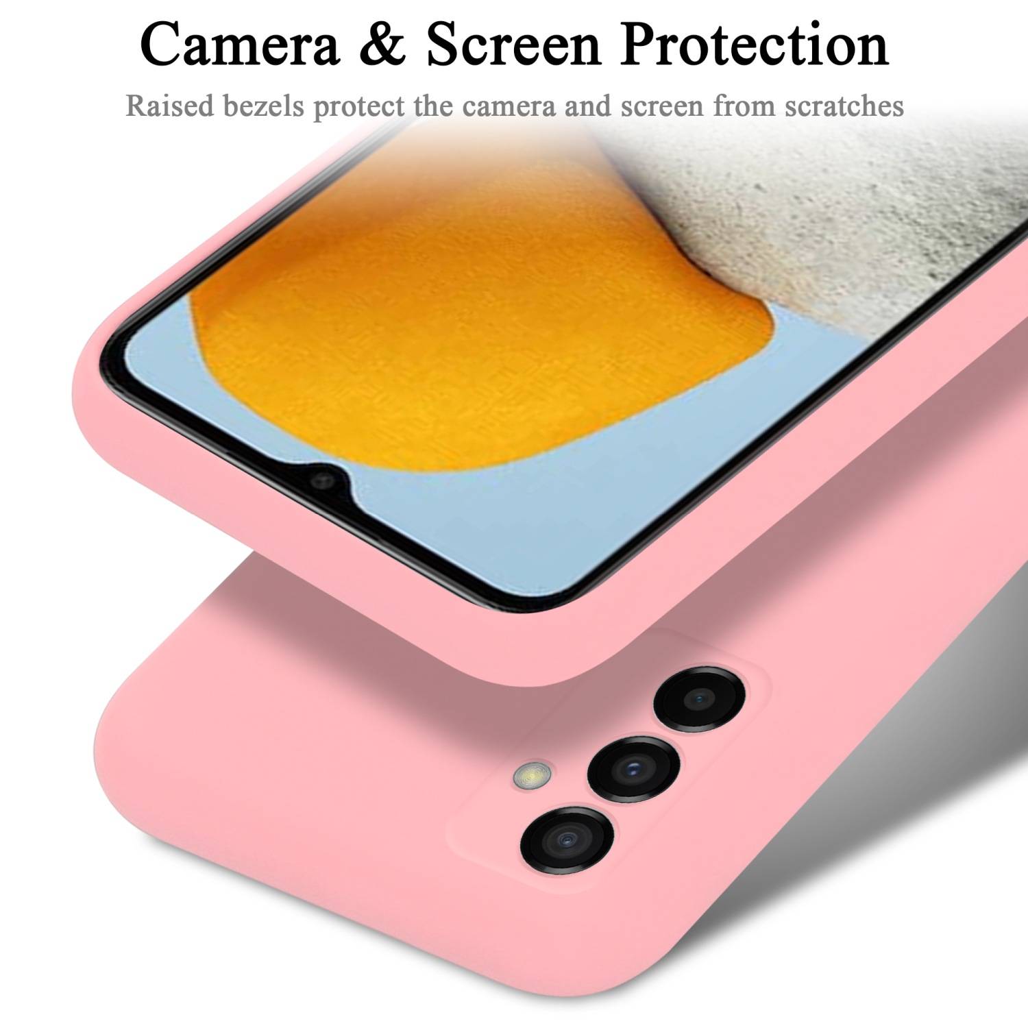 Cadorabo Schutzhülle für Samsung Galaxy M23 5G Hülle in Rosa Handyhülle Case Cover TPU Etui
