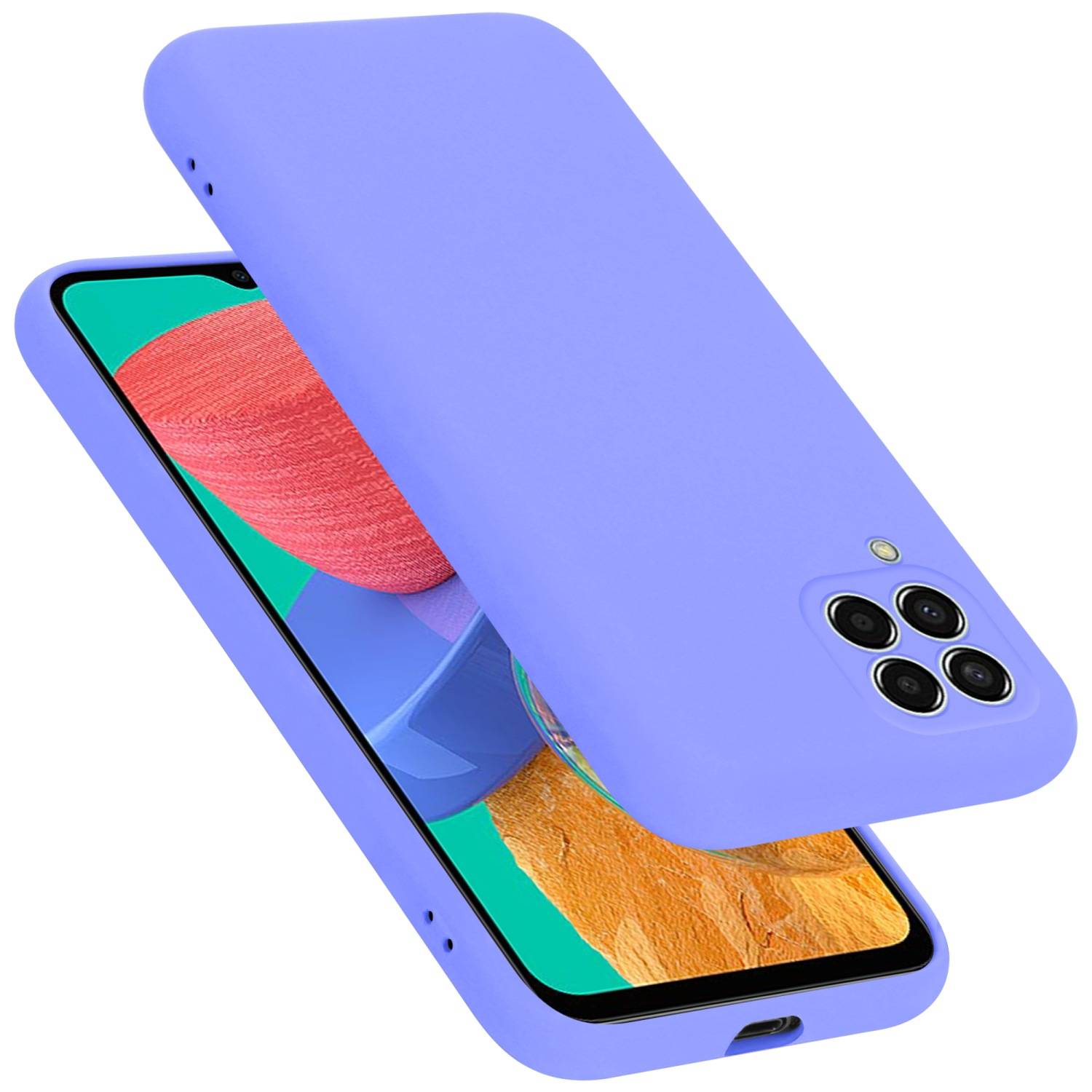 Cadorabo Schutzhülle für Samsung Galaxy M33 5G Hülle in Lila Handyhülle Case Cover TPU Etui