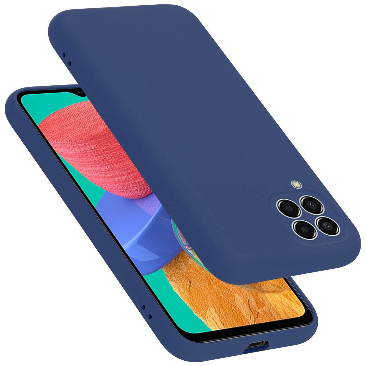 Cadorabo Schutzhülle für Samsung Galaxy M33 5G Hülle in Blau Handyhülle Case Cover TPU Etui