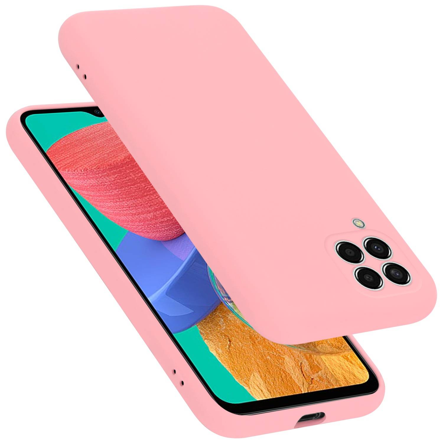 Cadorabo Schutzhülle für Samsung Galaxy M33 5G Hülle in Rosa Handyhülle Case Cover TPU Etui