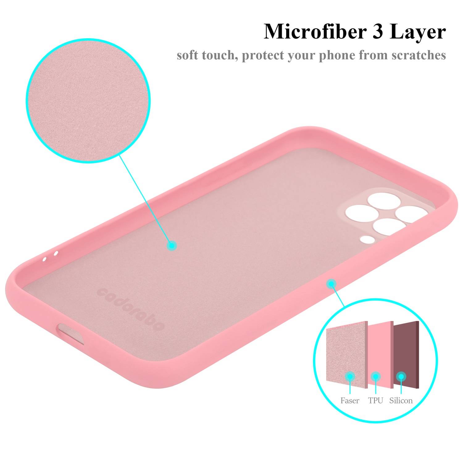 Cadorabo Schutzhülle für Samsung Galaxy M33 5G Hülle in Rosa Handyhülle Case Cover TPU Etui
