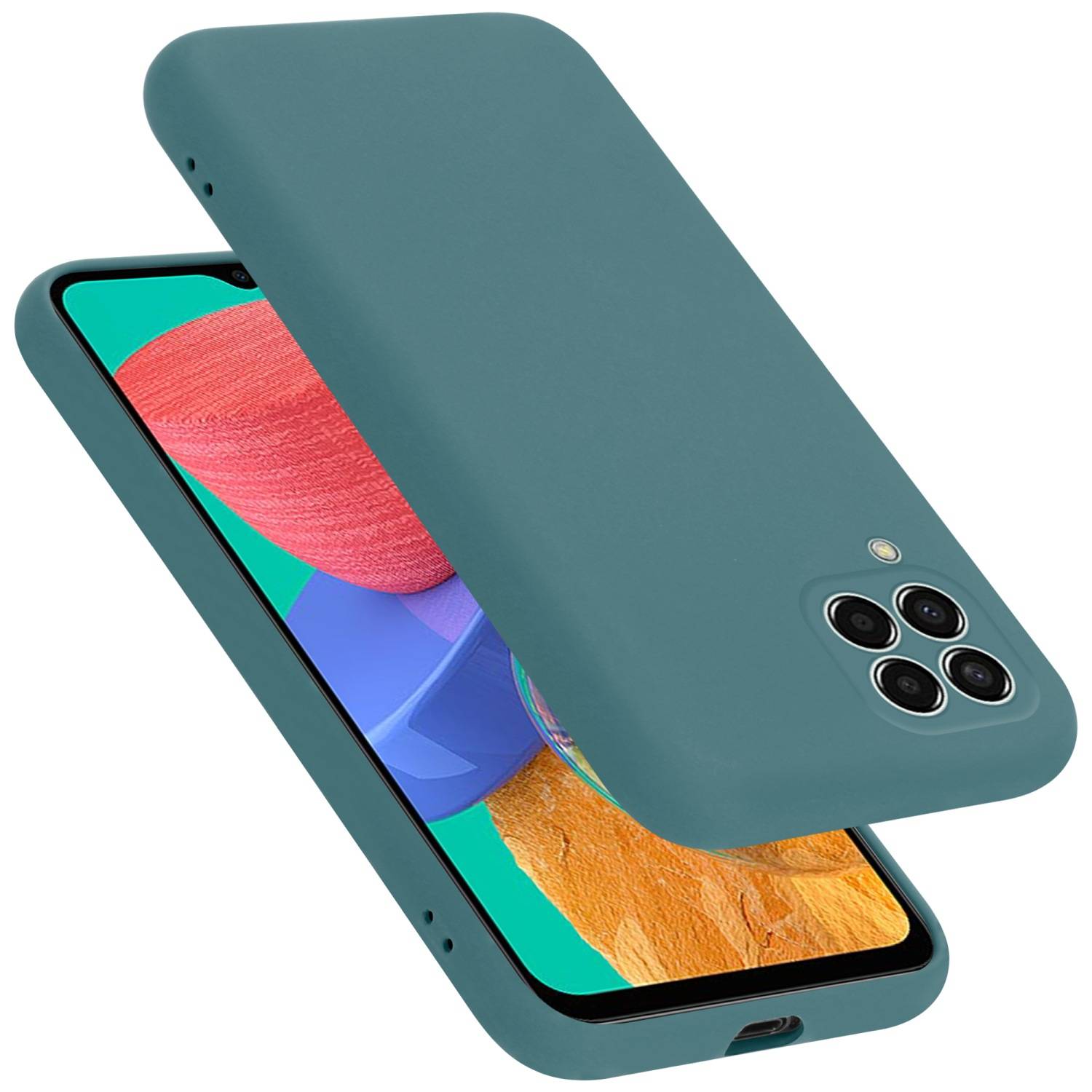 Cadorabo Schutzhülle für Samsung Galaxy M33 5G Hülle in Grün Handyhülle Case Cover TPU Etui