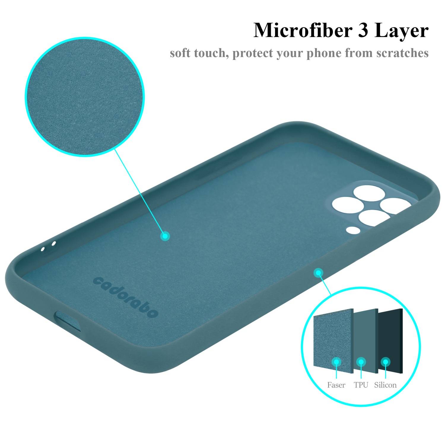 Cadorabo Schutzhülle für Samsung Galaxy M33 5G Hülle in Grün Handyhülle Case Cover TPU Etui