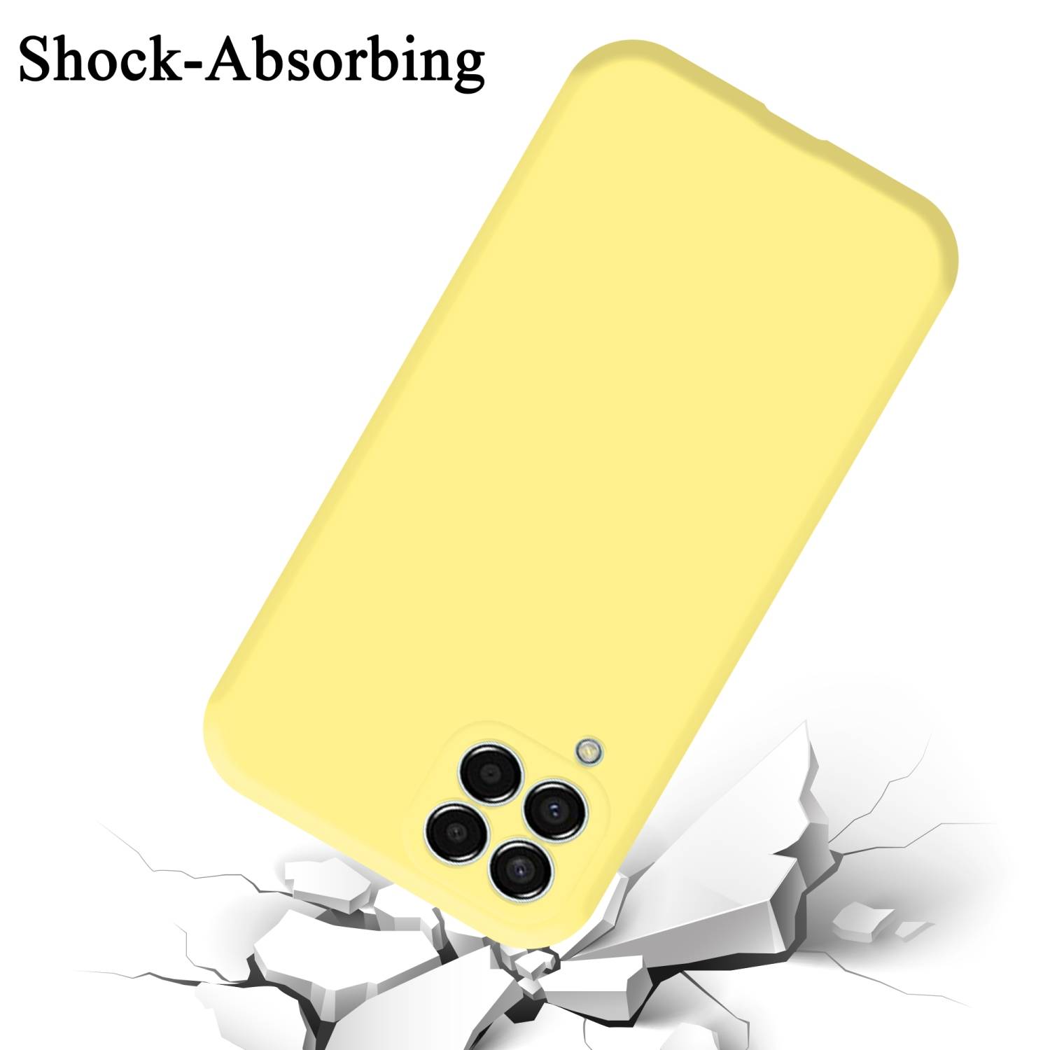 Cadorabo Schutzhülle für Samsung Galaxy M33 5G Hülle in Gelb Handyhülle Case Cover TPU Etui