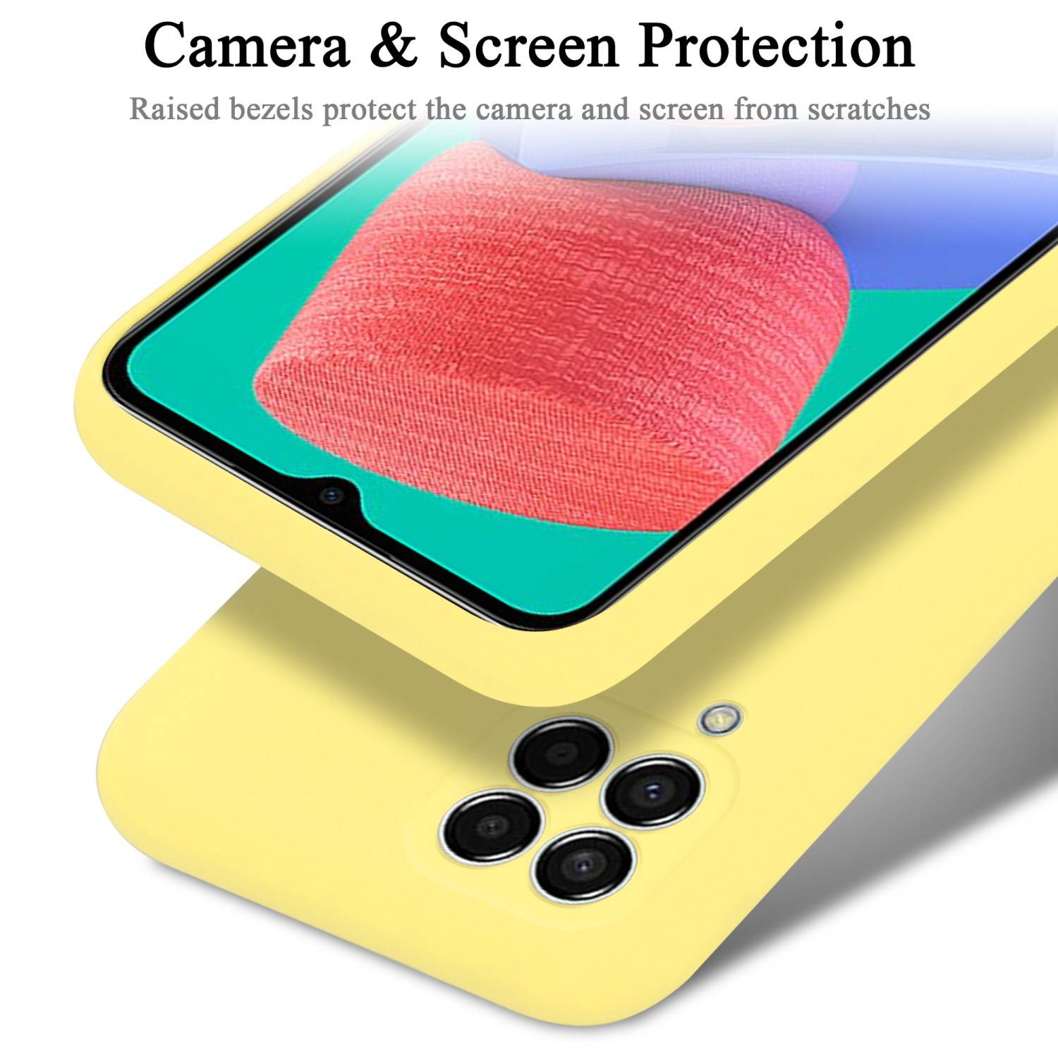 Cadorabo Schutzhülle für Samsung Galaxy M33 5G Hülle in Gelb Handyhülle Case Cover TPU Etui