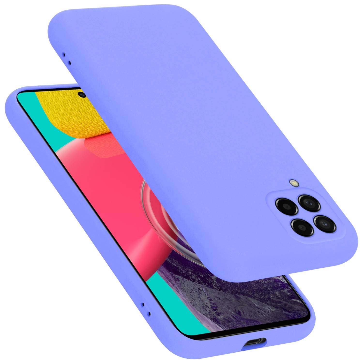 Cadorabo Schutzhülle für Samsung Galaxy M53 5G Hülle in Lila Handyhülle Case Cover TPU Etui