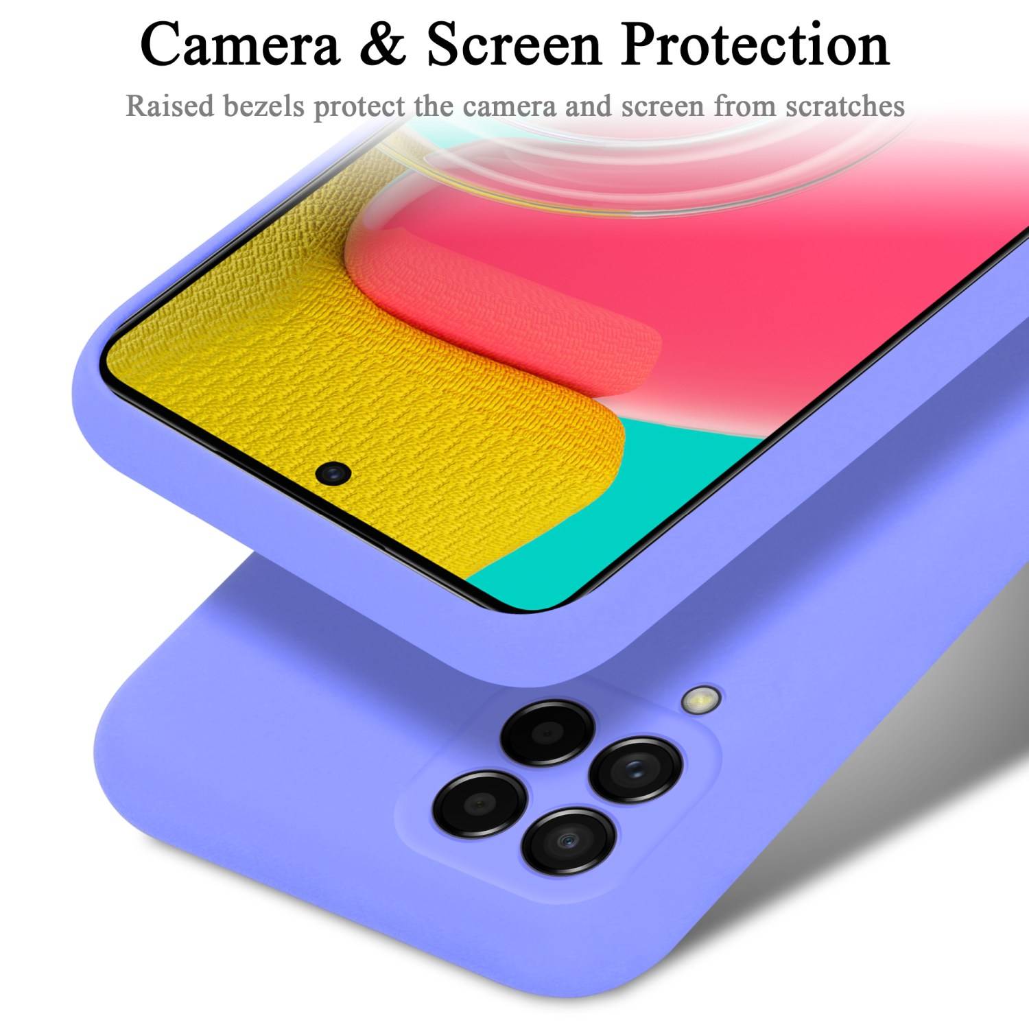 Cadorabo Schutzhülle für Samsung Galaxy M53 5G Hülle in Lila Handyhülle Case Cover TPU Etui
