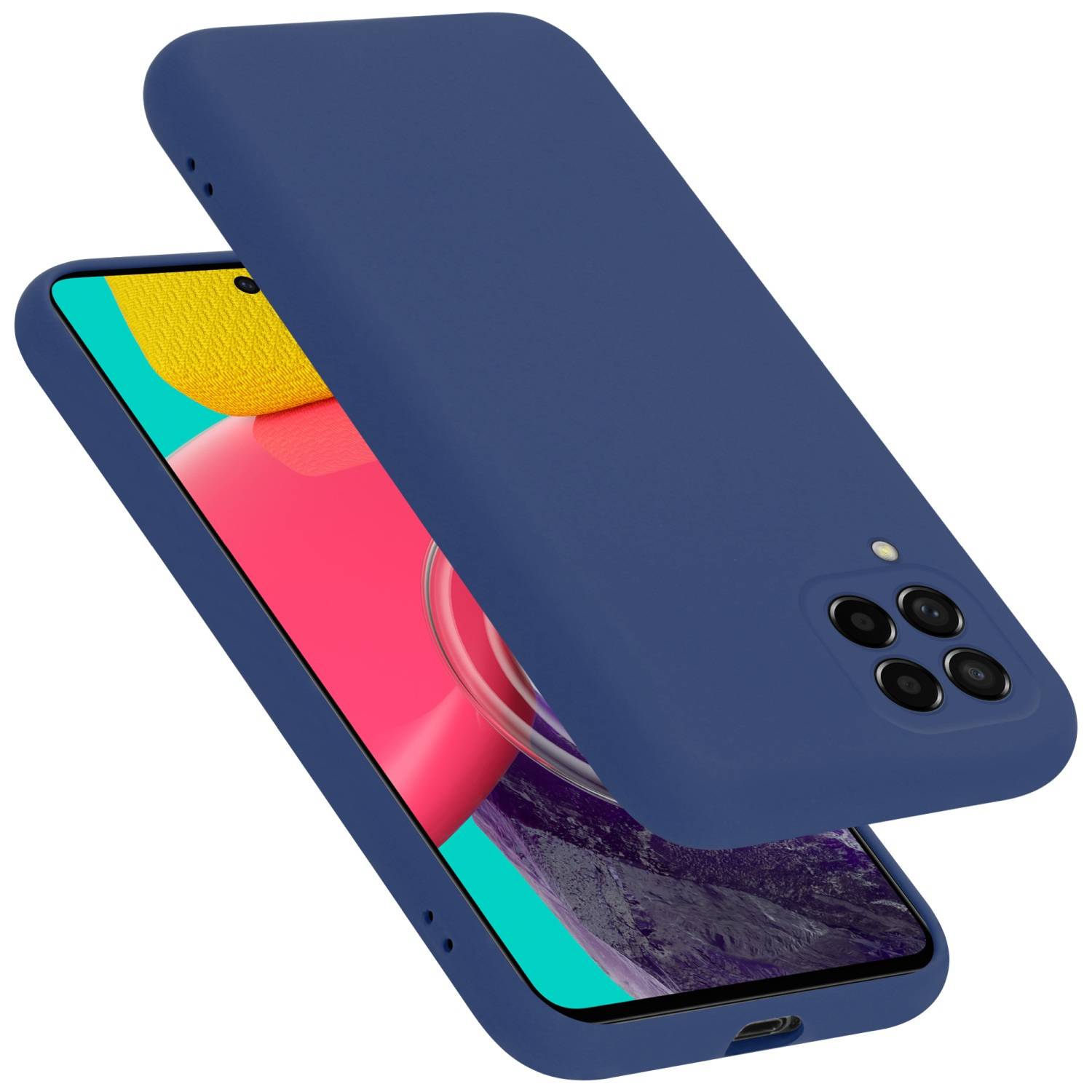 Cadorabo Schutzhülle für Samsung Galaxy M53 5G Hülle in Blau Handyhülle Case Cover TPU Etui