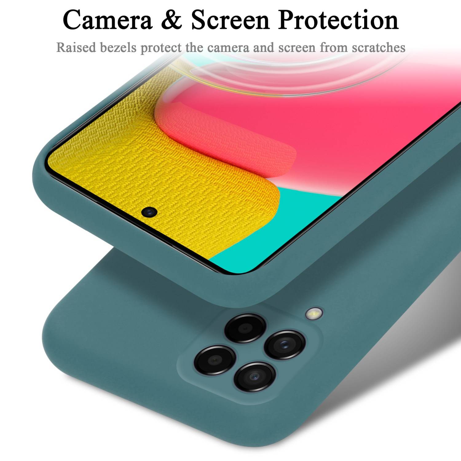 Cadorabo Schutzhülle für Samsung Galaxy M53 5G Hülle in Grün Handyhülle Case Cover TPU Etui