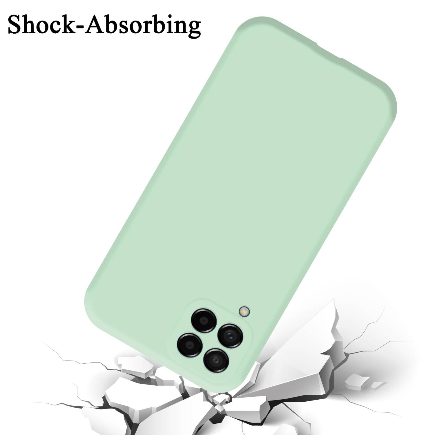 Cadorabo Schutzhülle für Samsung Galaxy M53 5G Hülle in Grün Handyhülle Case Cover TPU Etui