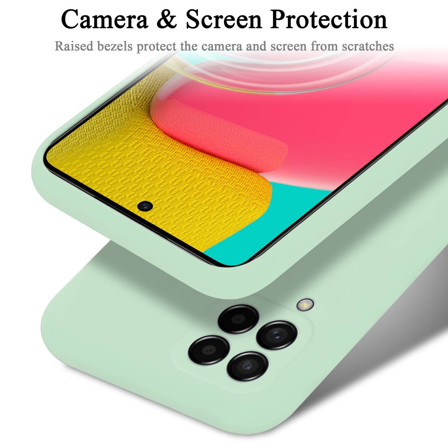 Cadorabo Schutzhülle für Samsung Galaxy M53 5G Hülle in Grün Handyhülle Case Cover TPU Etui