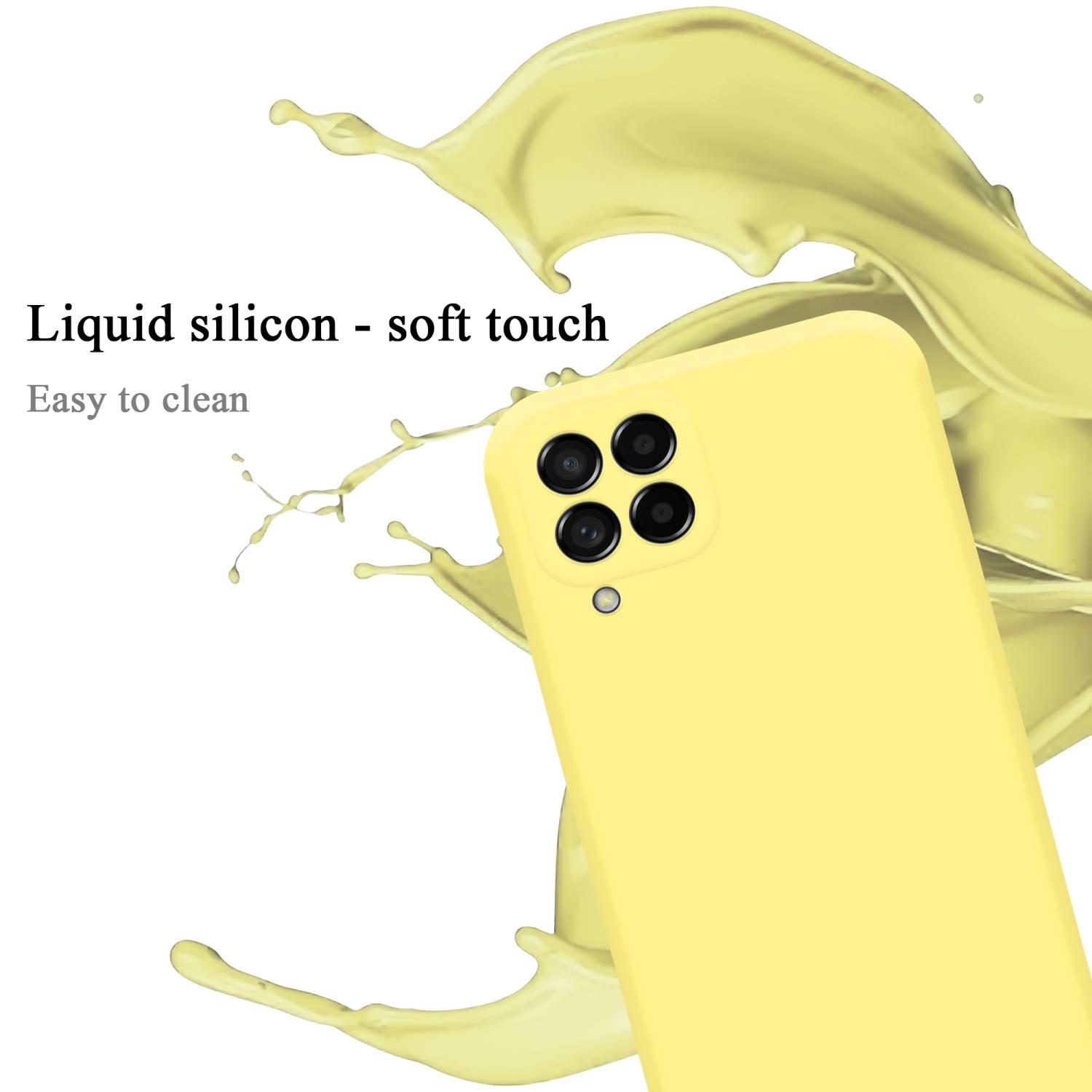 Cadorabo Schutzhülle für Samsung Galaxy M53 5G Hülle in Gelb Handyhülle Case Cover TPU Etui