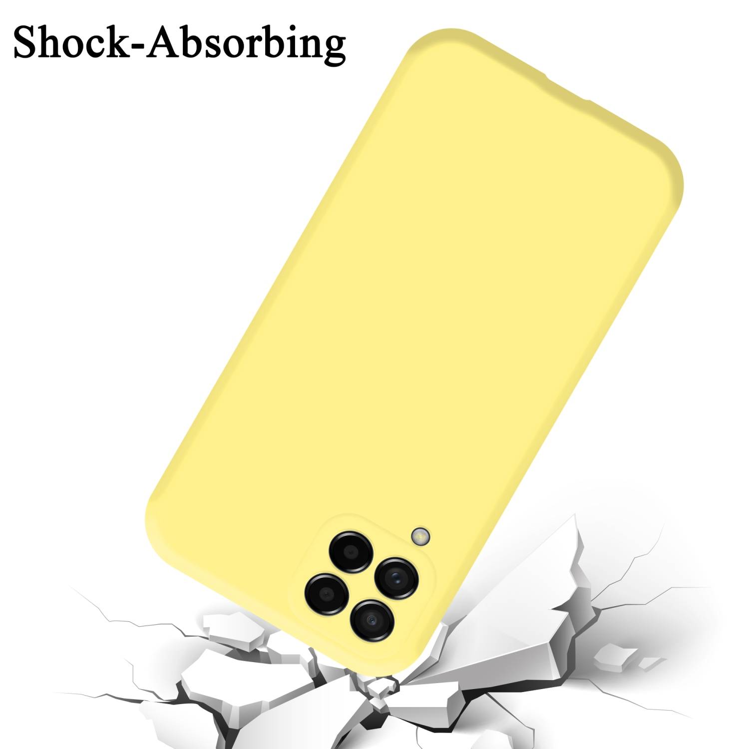Cadorabo Schutzhülle für Samsung Galaxy M53 5G Hülle in Gelb Handyhülle Case Cover TPU Etui