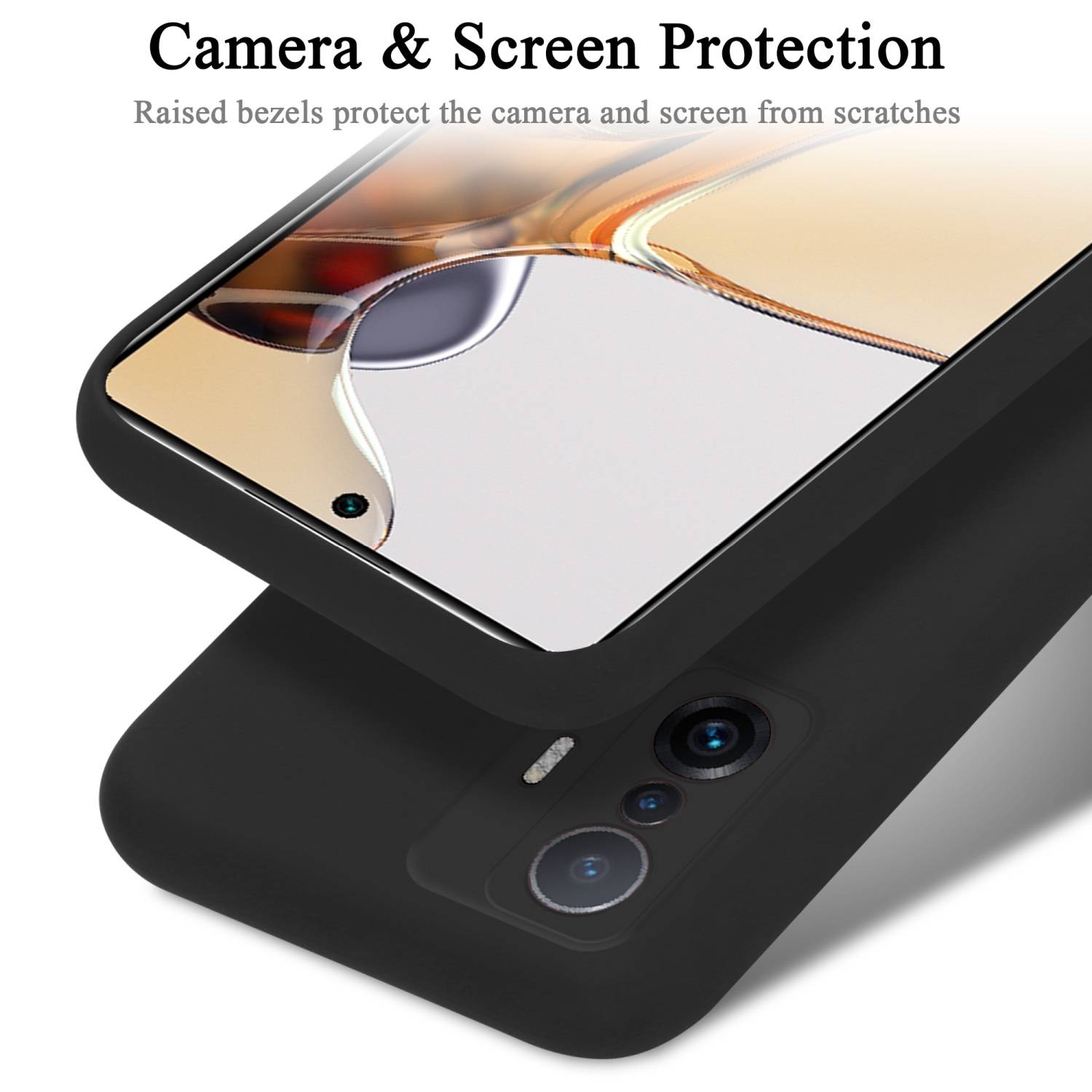 Cadorabo Schutzhülle für Xiaomi 11T / 11T PRO Hülle in Schwarz Handyhülle Case Cover TPU Etui