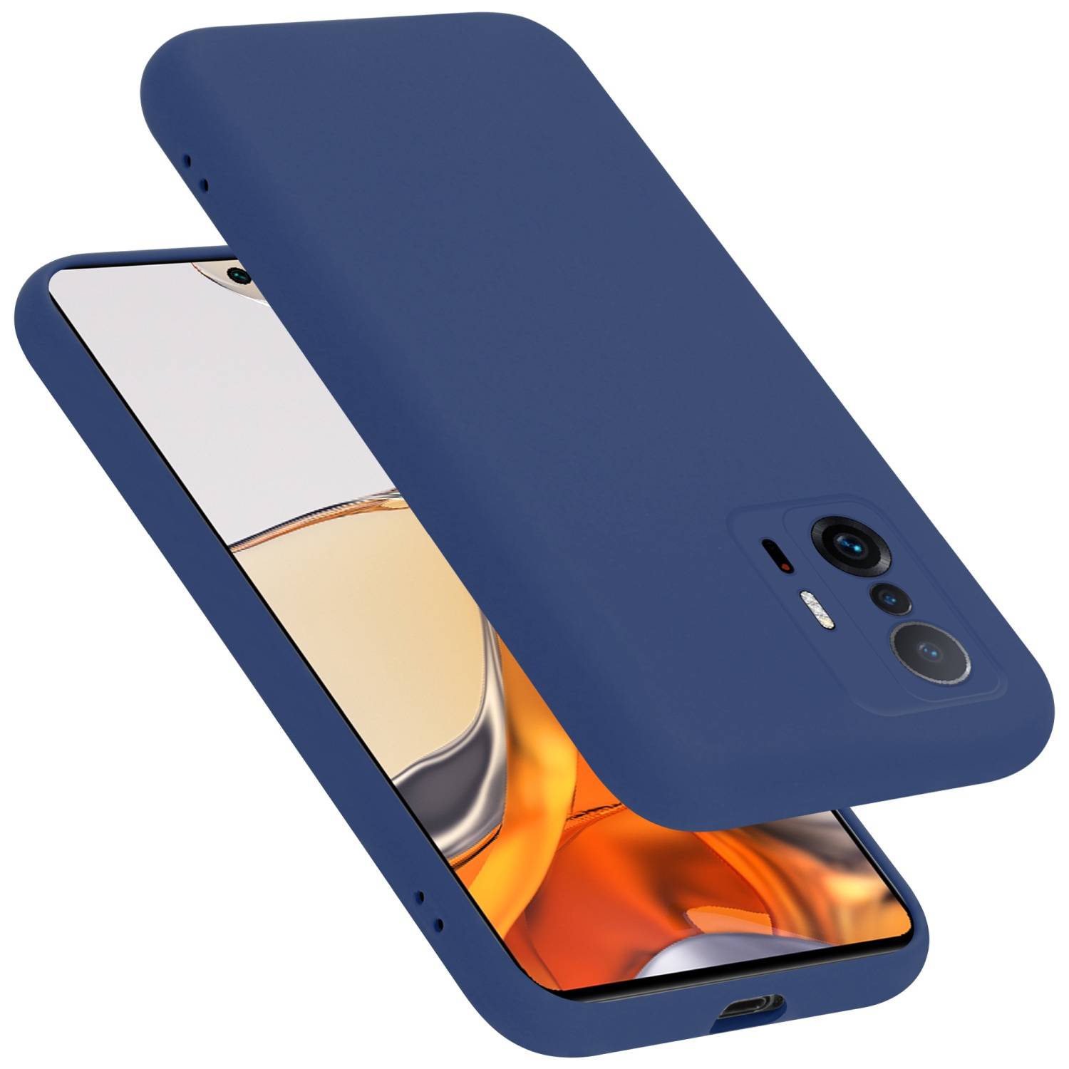Cadorabo Schutzhülle für Xiaomi 11T / 11T PRO Hülle in Blau Handyhülle Case Cover TPU Etui