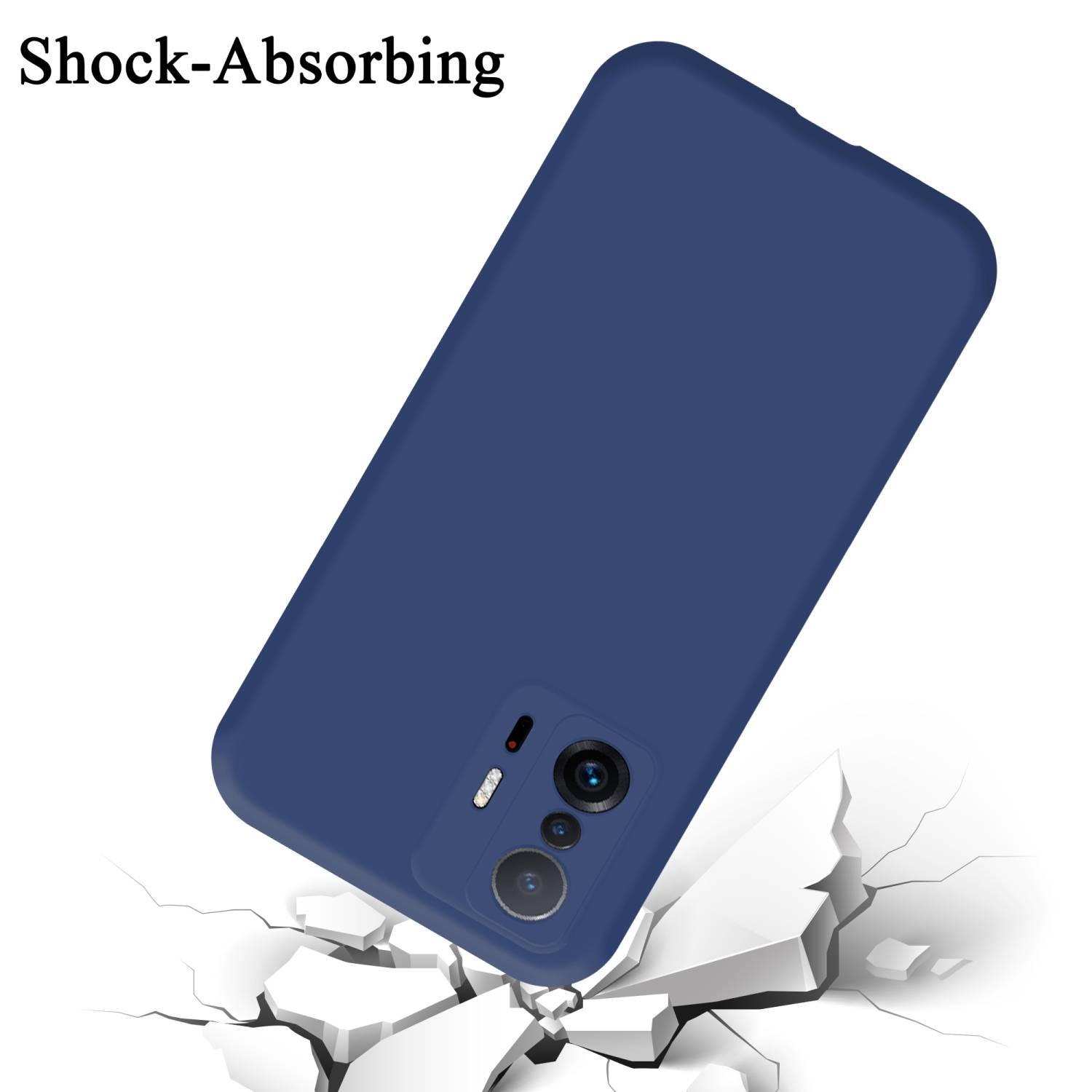 Cadorabo Schutzhülle für Xiaomi 11T / 11T PRO Hülle in Blau Handyhülle Case Cover TPU Etui