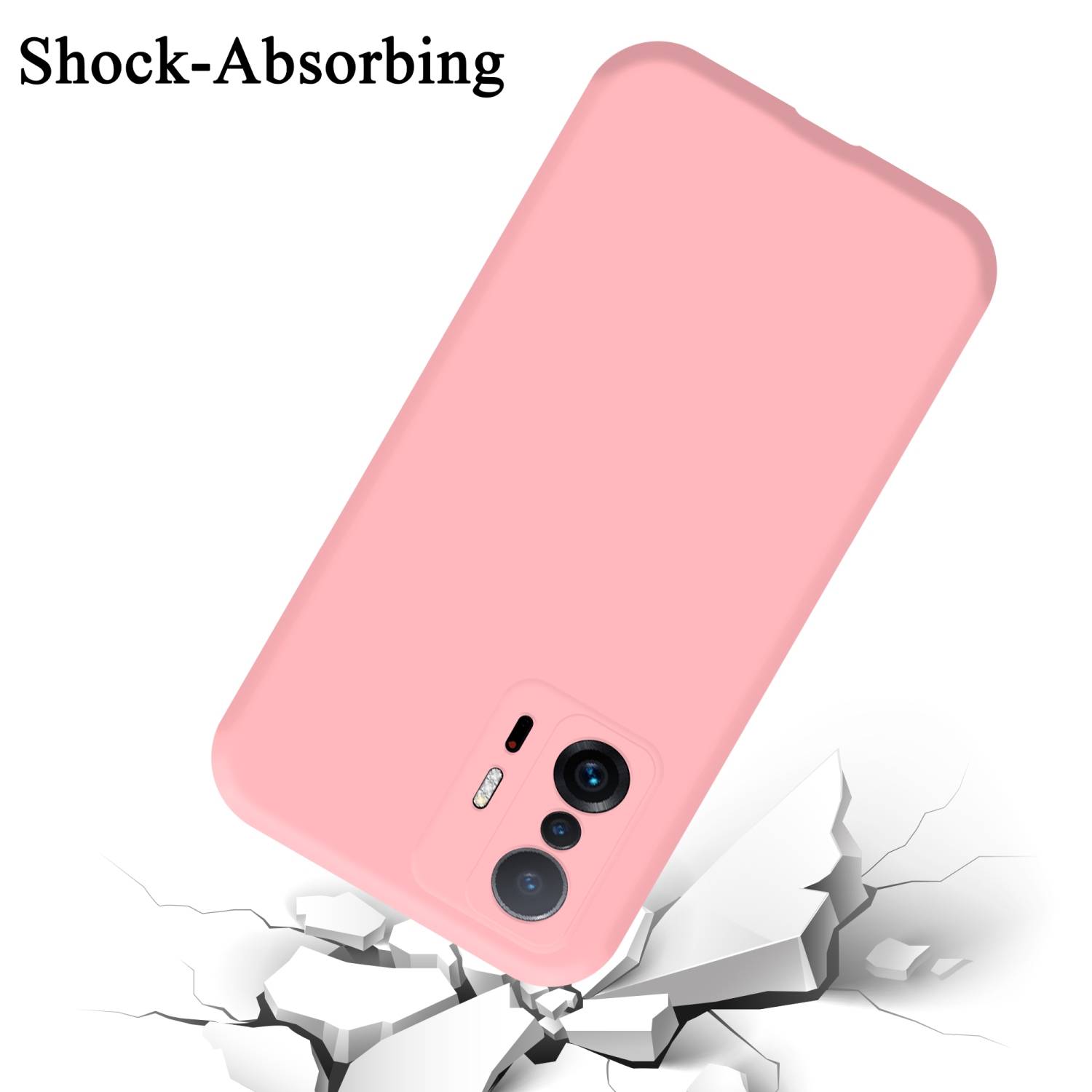 Cadorabo Schutzhülle für Xiaomi 11T / 11T PRO Hülle in Rosa Handyhülle Case Cover TPU Etui