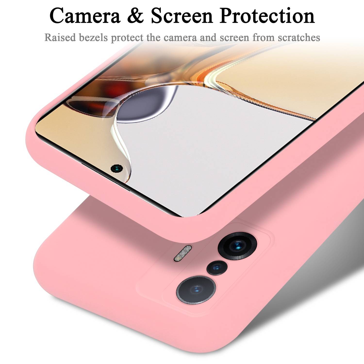 Cadorabo Schutzhülle für Xiaomi 11T / 11T PRO Hülle in Rosa Handyhülle Case Cover TPU Etui