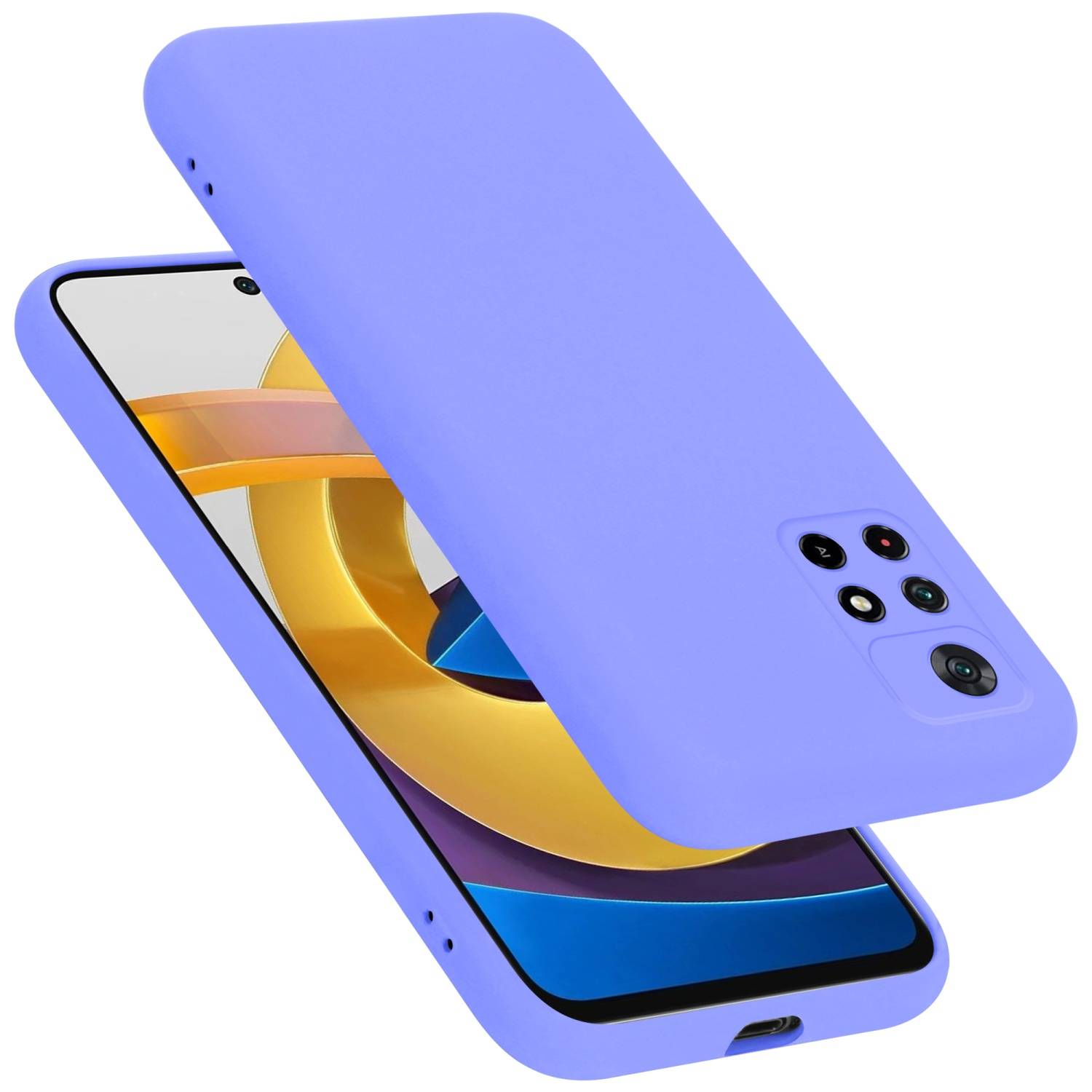 Cadorabo Schutzhülle für Xiaomi POCO M4 PRO 5G Hülle in Lila Handyhülle Case Cover TPU Etui