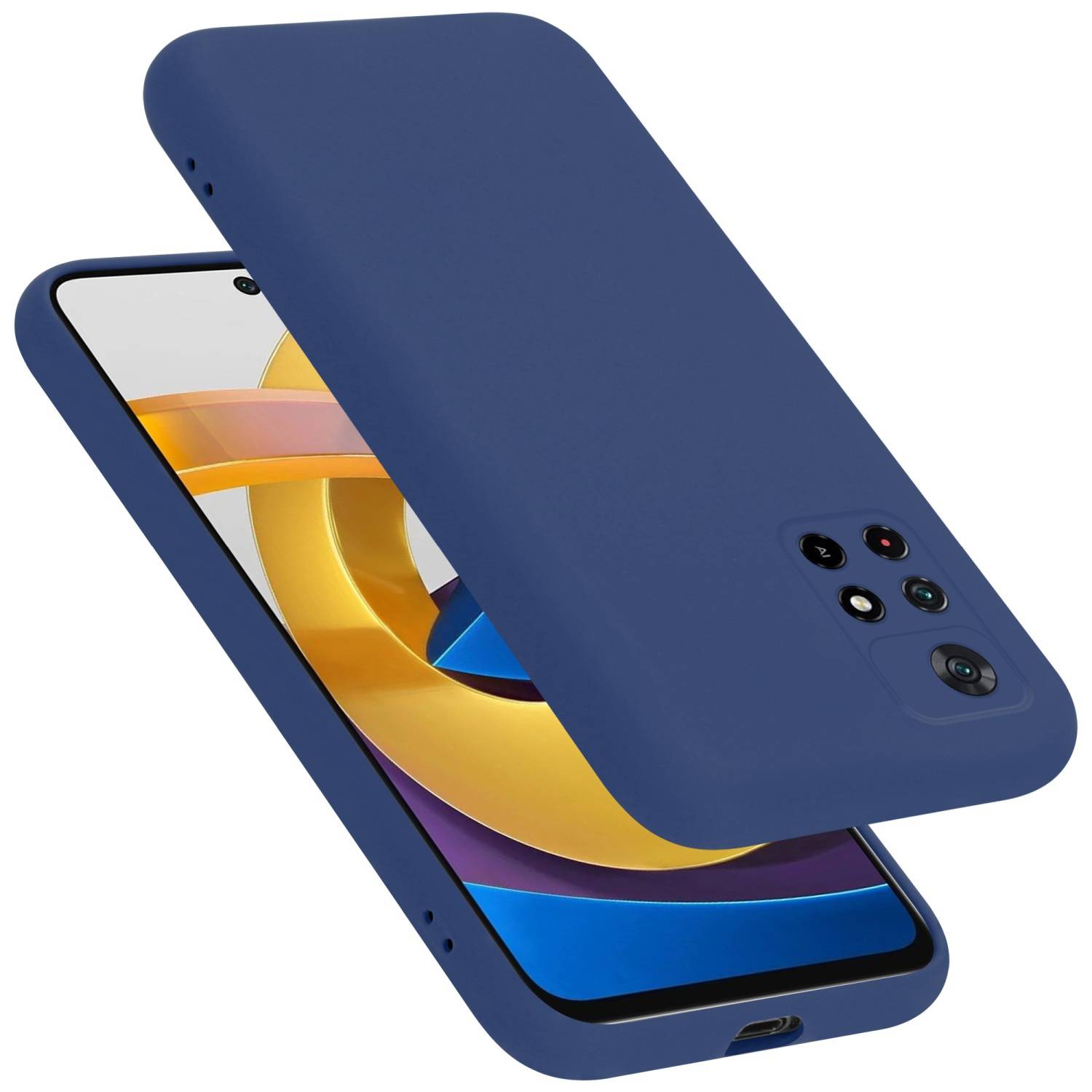 Cadorabo Schutzhülle für Xiaomi POCO M4 PRO 5G Hülle in Blau Handyhülle Case Cover TPU Etui