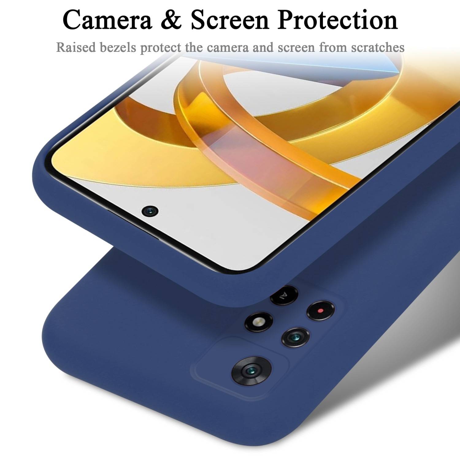 Cadorabo Schutzhülle für Xiaomi POCO M4 PRO 5G Hülle in Blau Handyhülle Case Cover TPU Etui