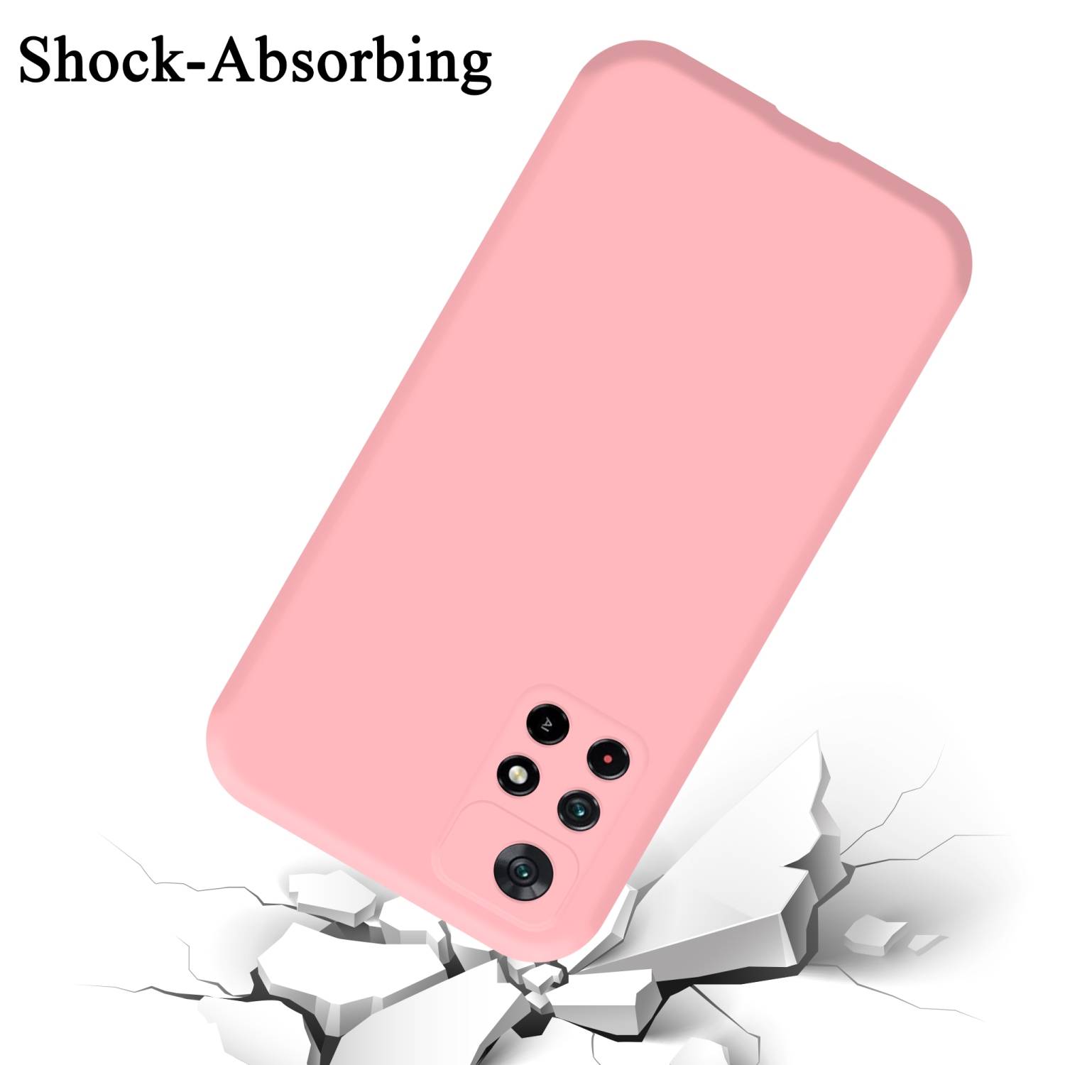 Cadorabo Schutzhülle für Xiaomi POCO M4 PRO 5G Hülle in Rosa Handyhülle Case Cover TPU Etui