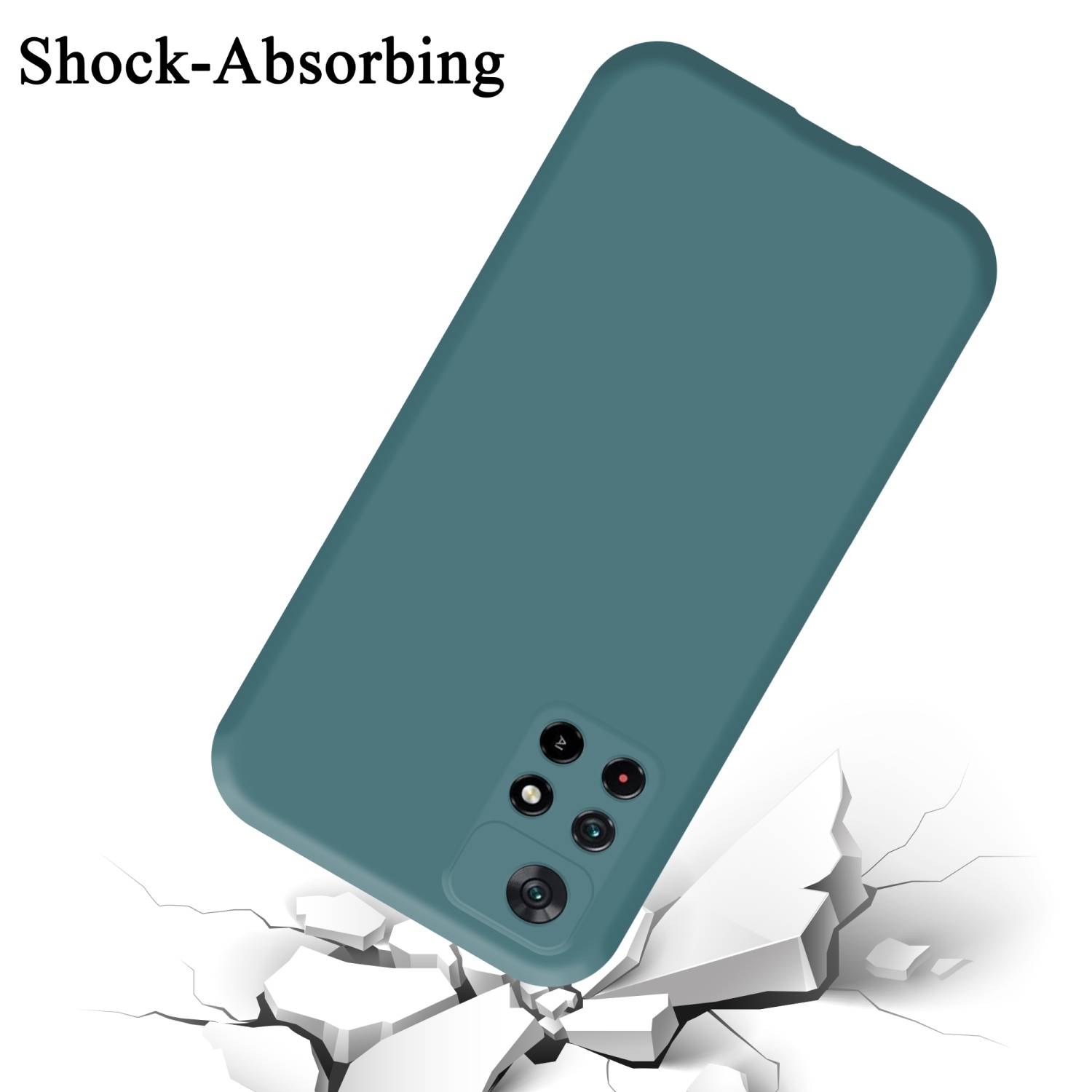 Cadorabo Schutzhülle für Xiaomi POCO M4 PRO 5G Hülle in Grün Handyhülle Case Cover TPU Etui