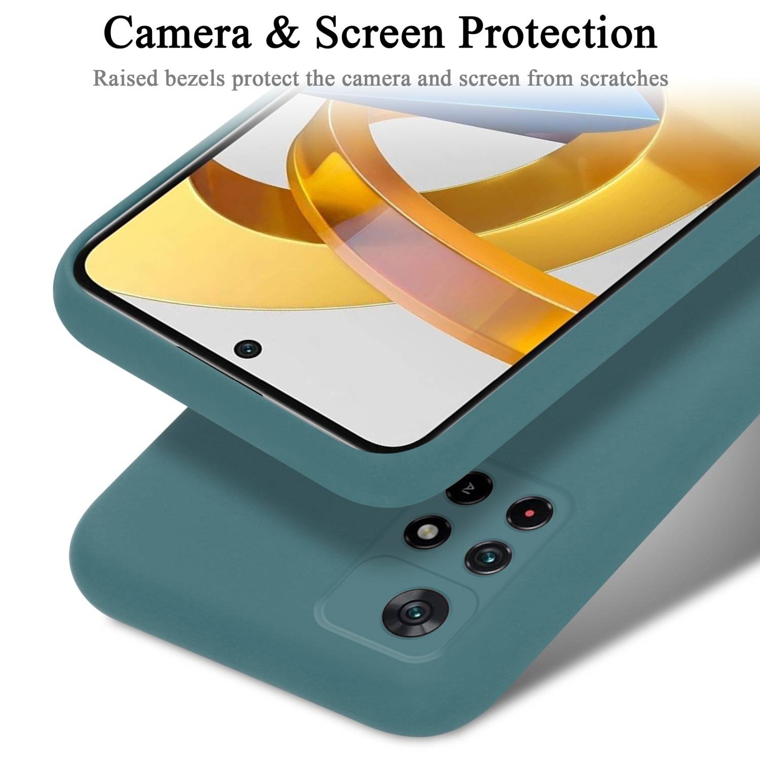 Cadorabo Schutzhülle für Xiaomi POCO M4 PRO 5G Hülle in Grün Handyhülle Case Cover TPU Etui