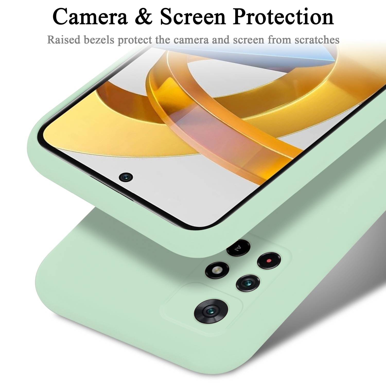 Cadorabo Schutzhülle für Xiaomi POCO M4 PRO 5G Hülle in Grün Handyhülle Case Cover TPU Etui