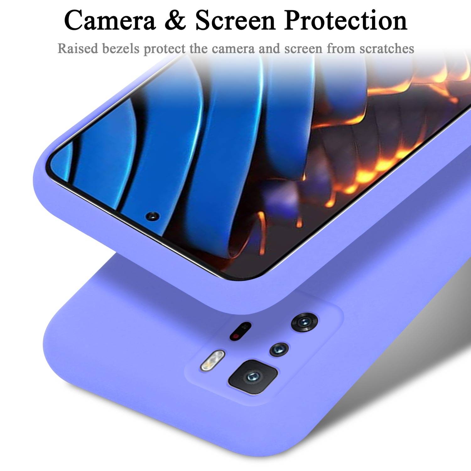 Cadorabo Schutzhülle für Xiaomi POCO X3 GT Hülle in Lila Handyhülle Case Cover TPU Etui