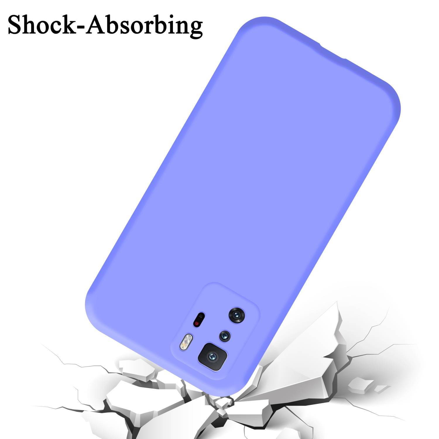 Cadorabo Schutzhülle für Xiaomi POCO X3 GT Hülle in Lila Handyhülle Case Cover TPU Etui