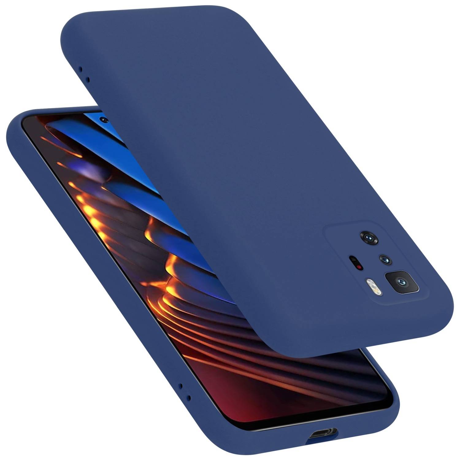 Cadorabo Schutzhülle für Xiaomi POCO X3 GT Hülle in Blau Handyhülle Case Cover TPU Etui