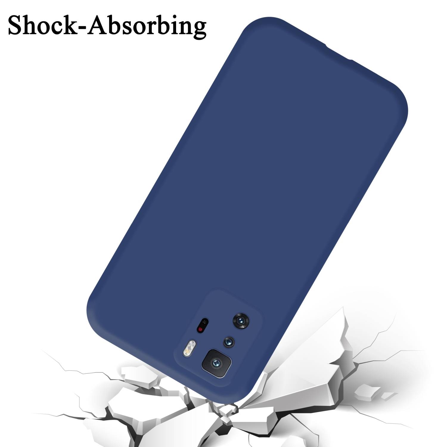 Cadorabo Schutzhülle für Xiaomi POCO X3 GT Hülle in Blau Handyhülle Case Cover TPU Etui