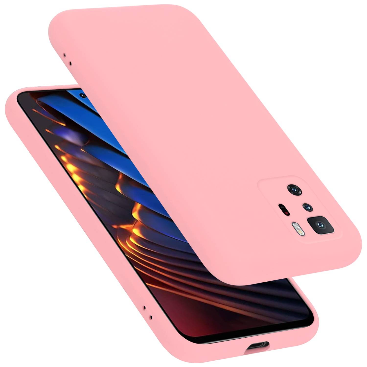 Cadorabo Schutzhülle für Xiaomi POCO X3 GT Hülle in Rosa Handyhülle Case Cover TPU Etui