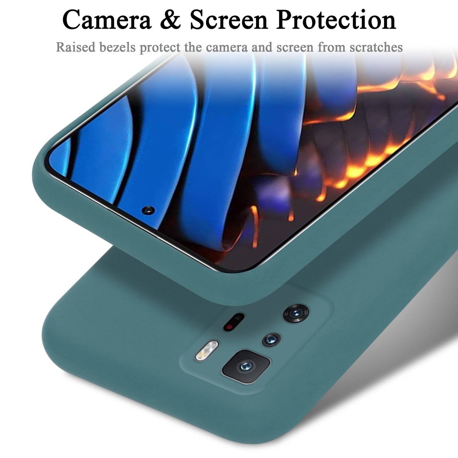 Cadorabo Schutzhülle für Xiaomi POCO X3 GT Hülle in Grün Handyhülle Case Cover TPU Etui