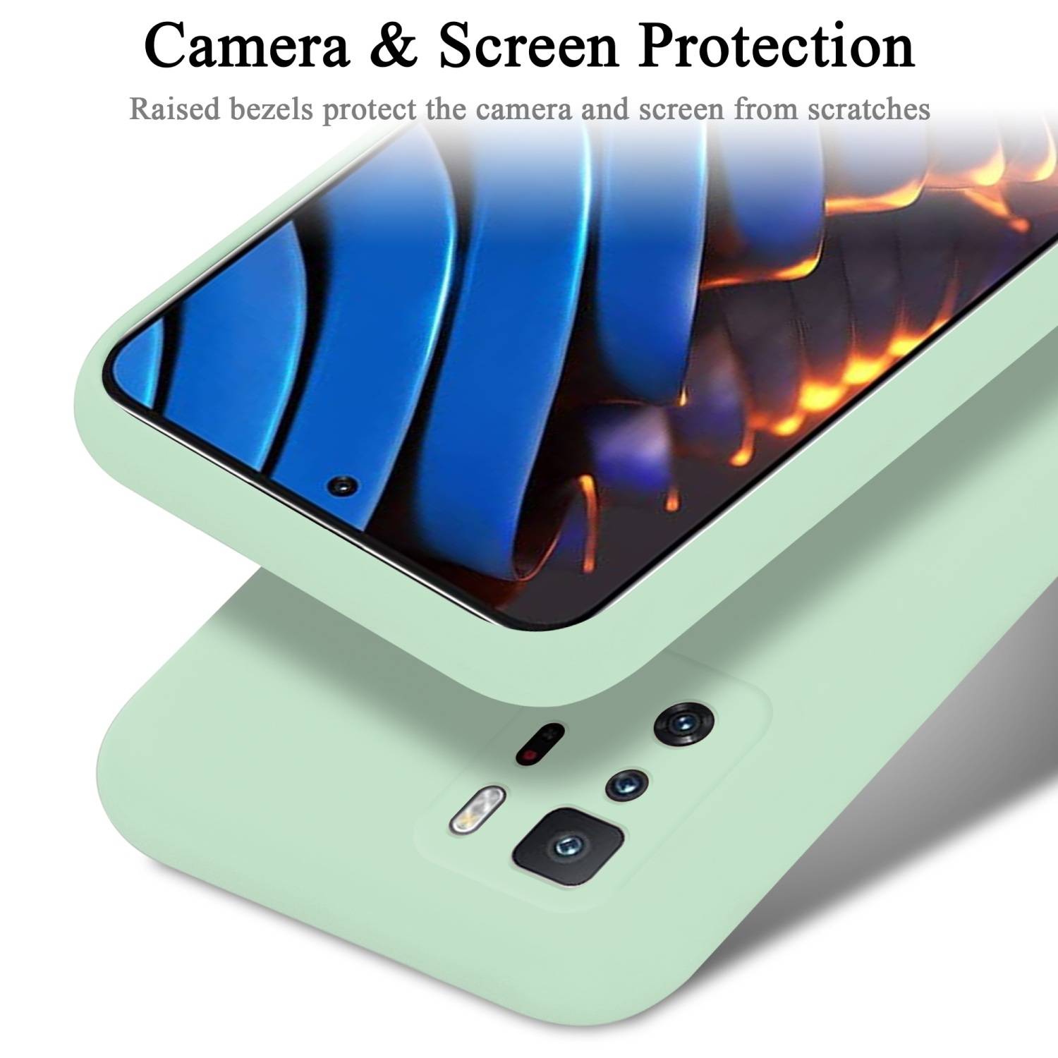 Cadorabo Schutzhülle für Xiaomi POCO X3 GT Hülle in Grün Handyhülle Case Cover TPU Etui
