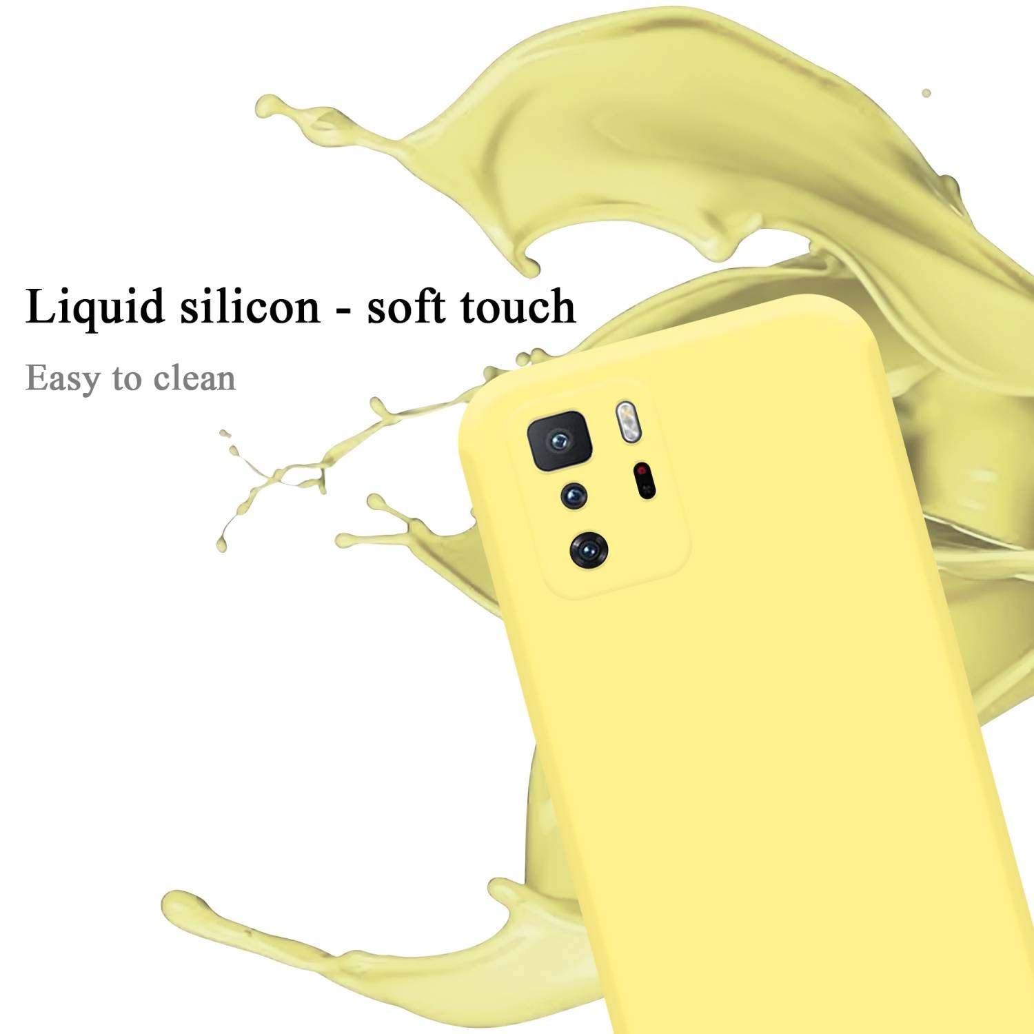 Cadorabo Schutzhülle für Xiaomi POCO X3 GT Hülle in Gelb Handyhülle Case Cover TPU Etui