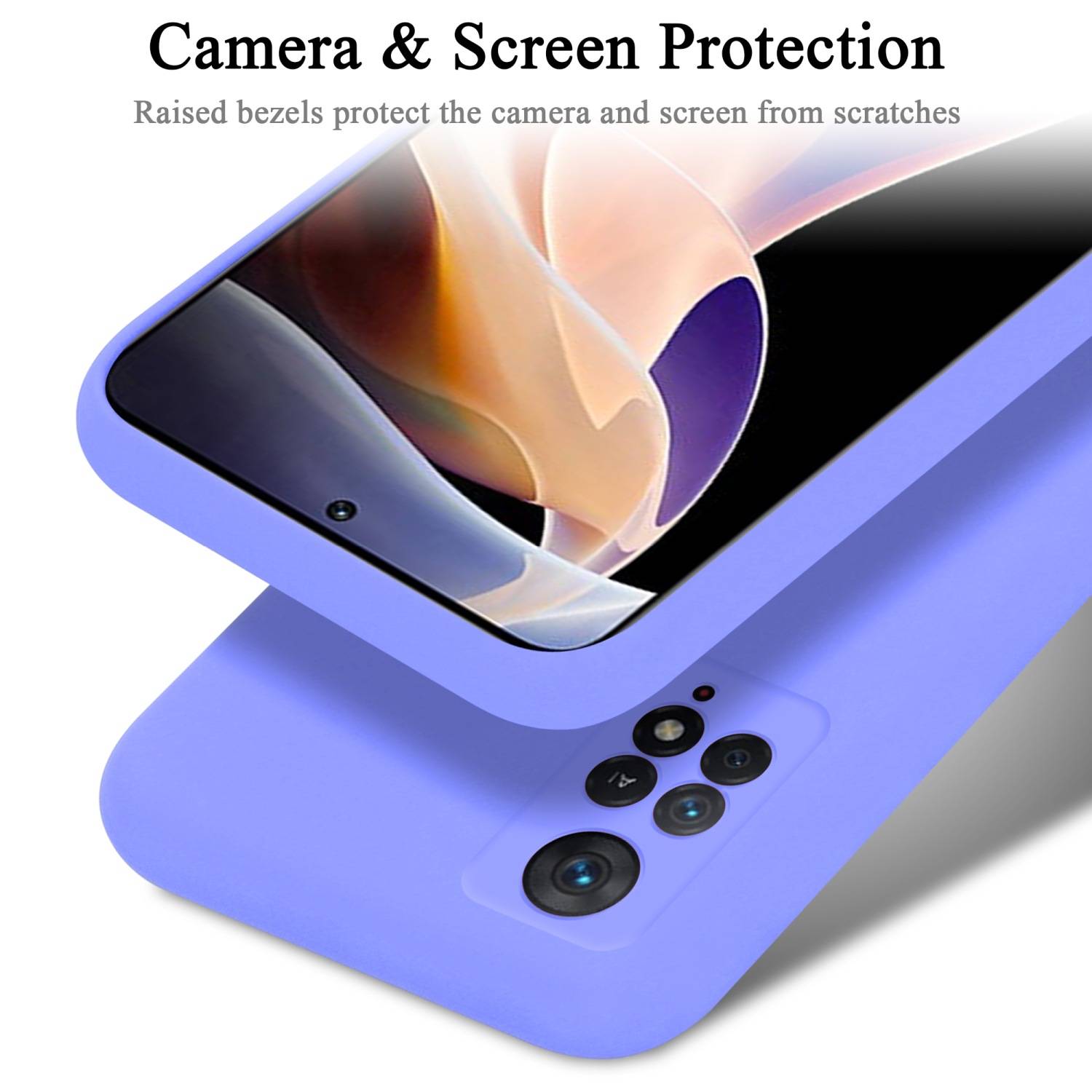Cadorabo Schutzhülle für Xiaomi RedMi NOTE 11 PRO 4G / 5G Hülle in Lila Handyhülle Case Cover TPU Etui