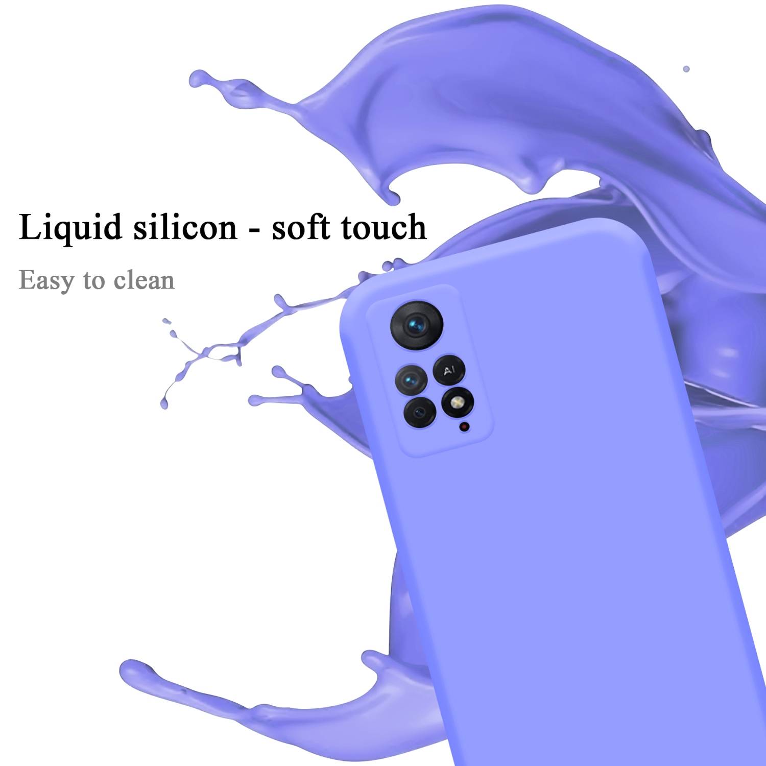 Cadorabo Schutzhülle für Xiaomi RedMi NOTE 11 PRO 4G / 5G Hülle in Lila Handyhülle Case Cover TPU Etui
