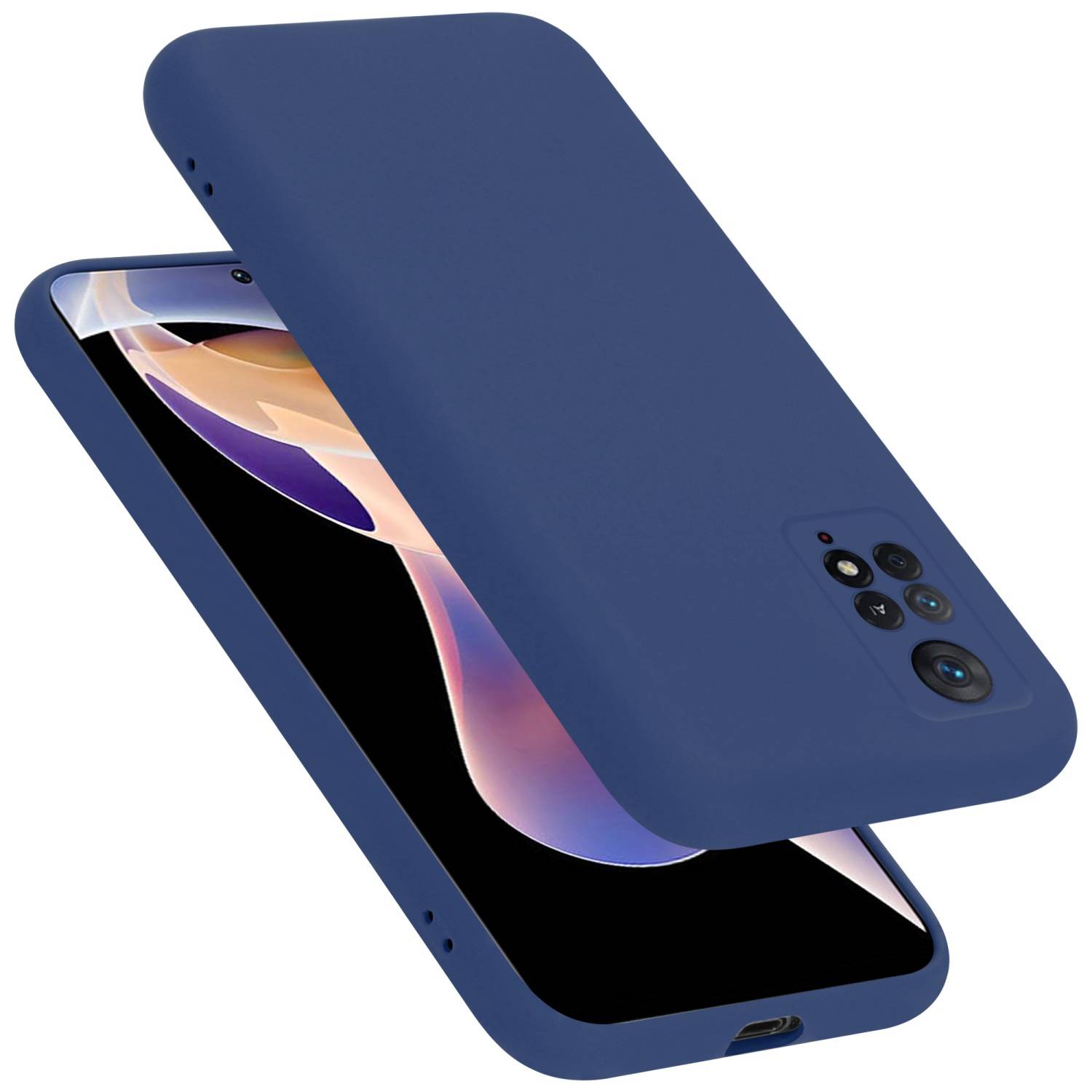 Cadorabo Schutzhülle für Xiaomi RedMi NOTE 11 PRO 4G / 5G Hülle in Blau Handyhülle Case Cover TPU Etui